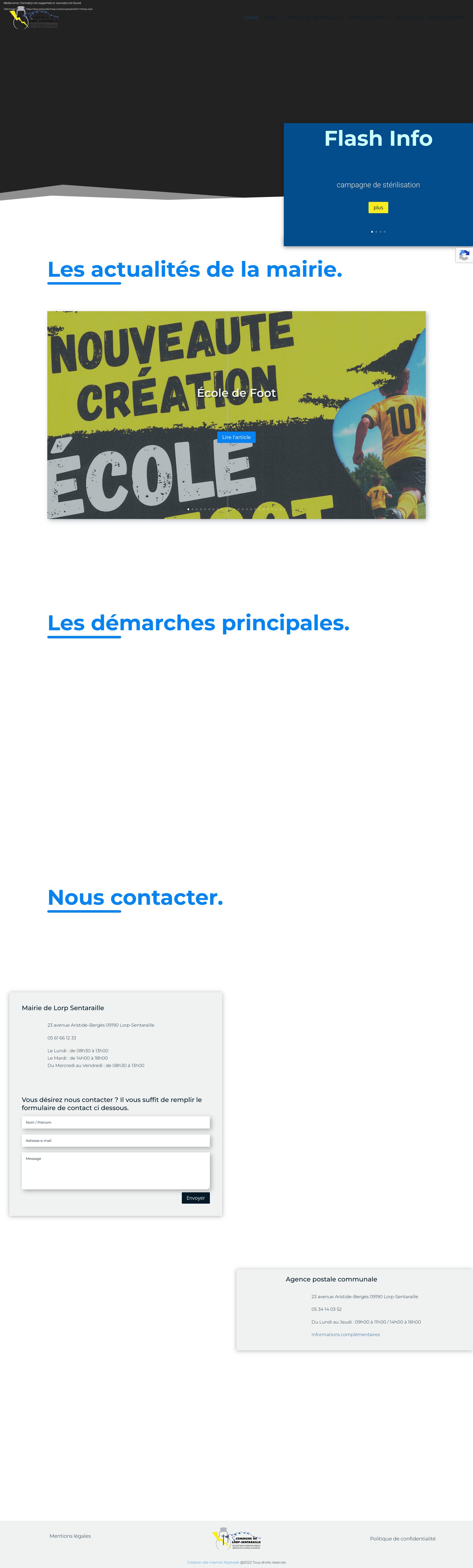Aperçu du site