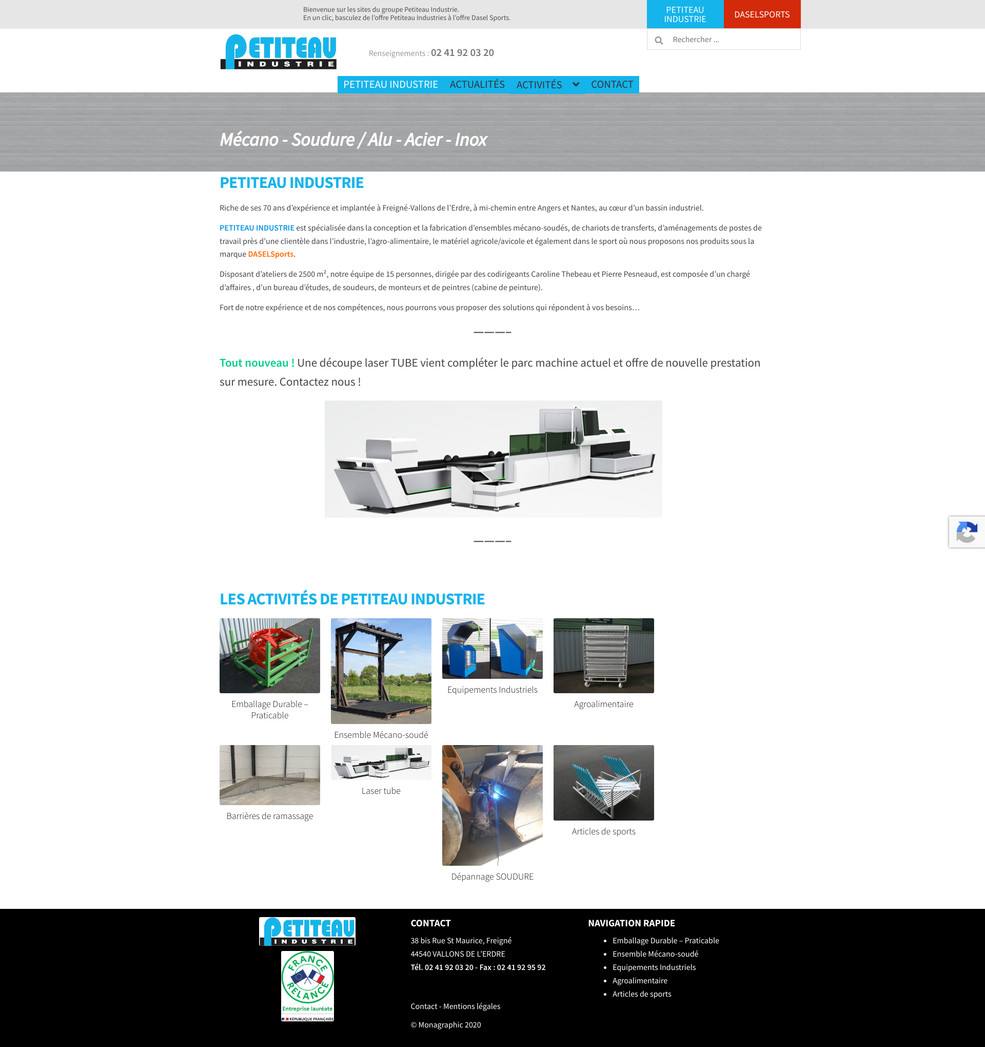 Aperçu du site