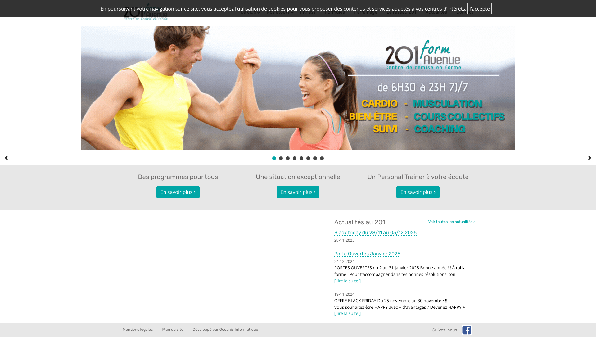 Aperçu du site
