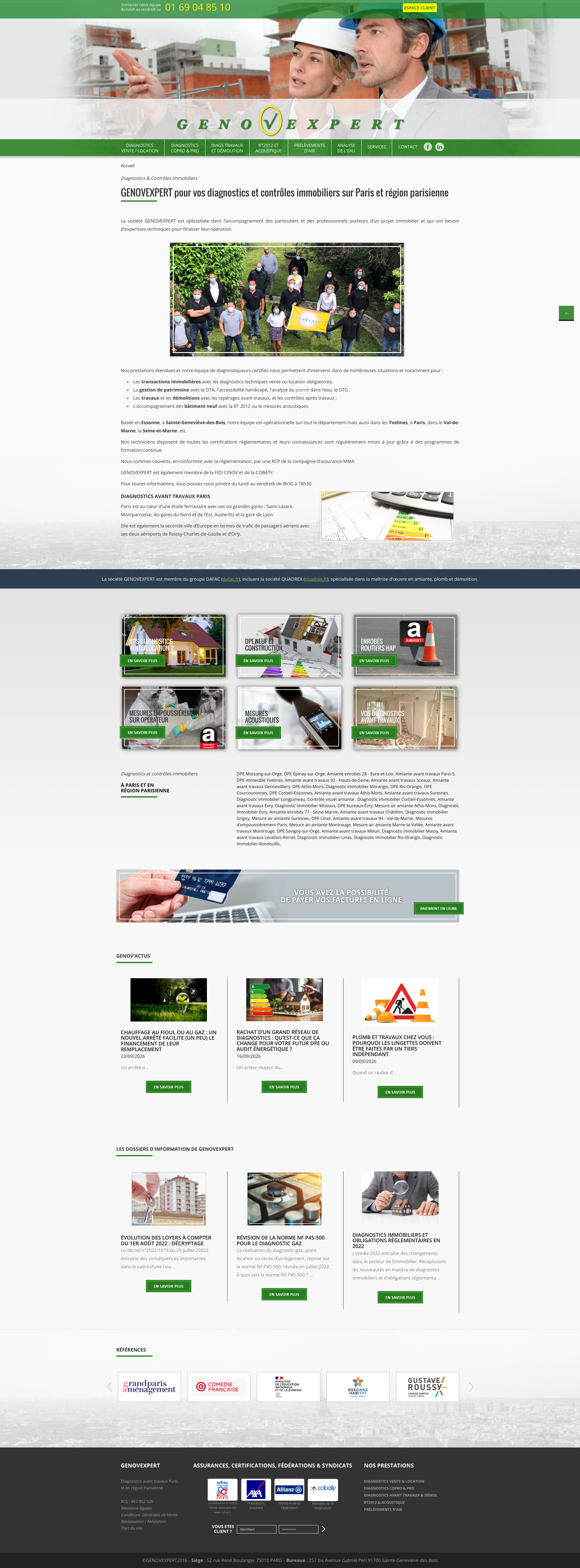 Aperçu du site