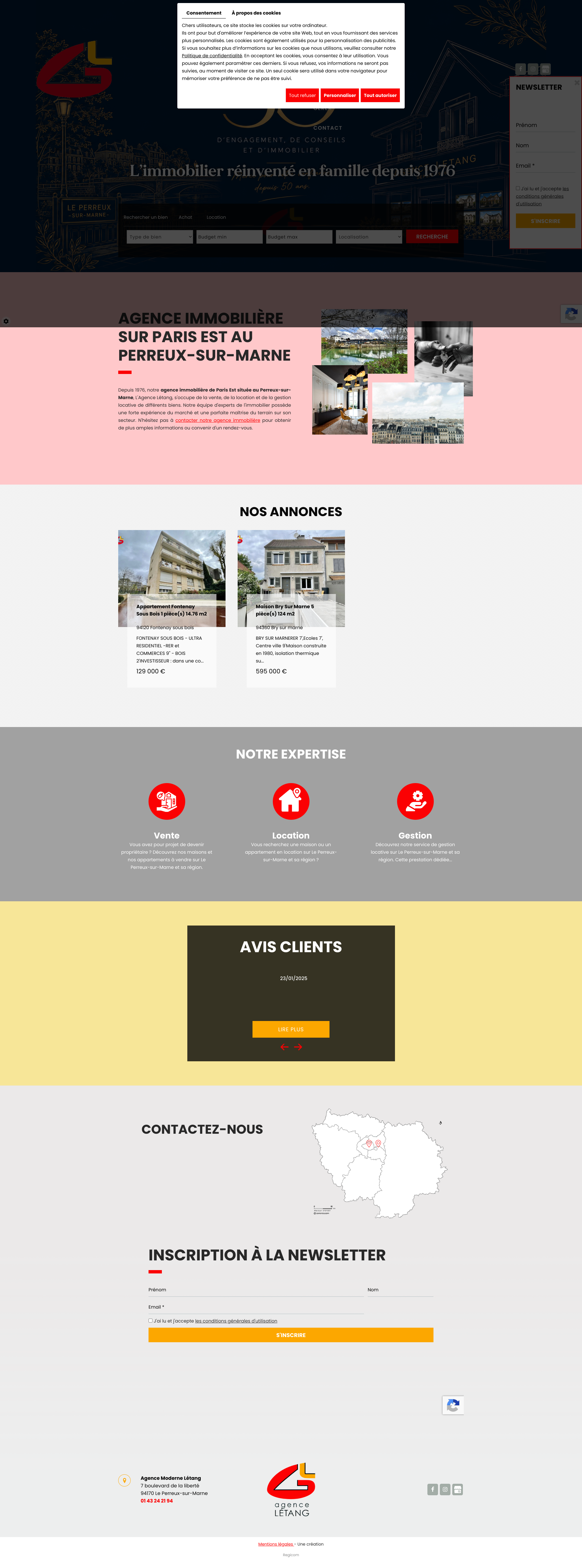 Aperçu du site