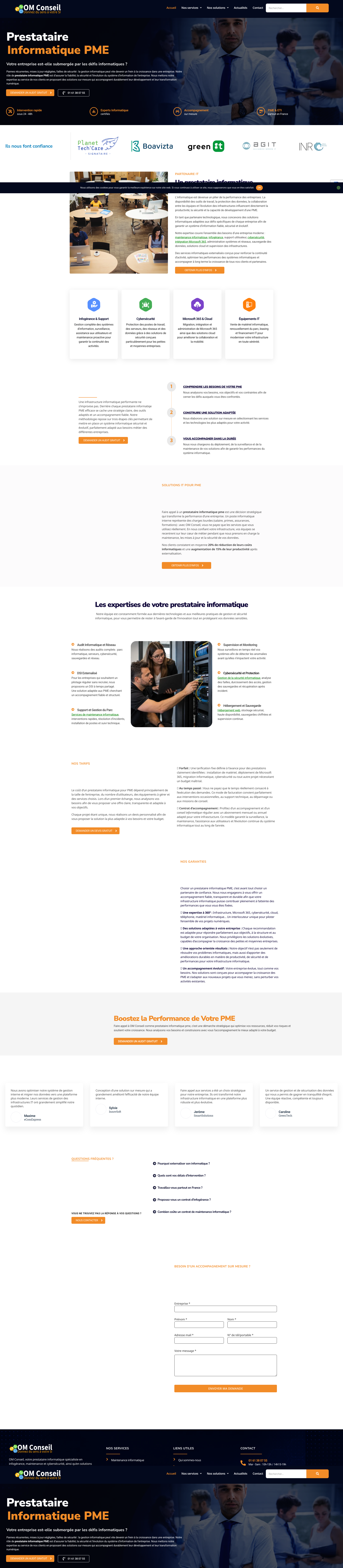 Aperçu du site