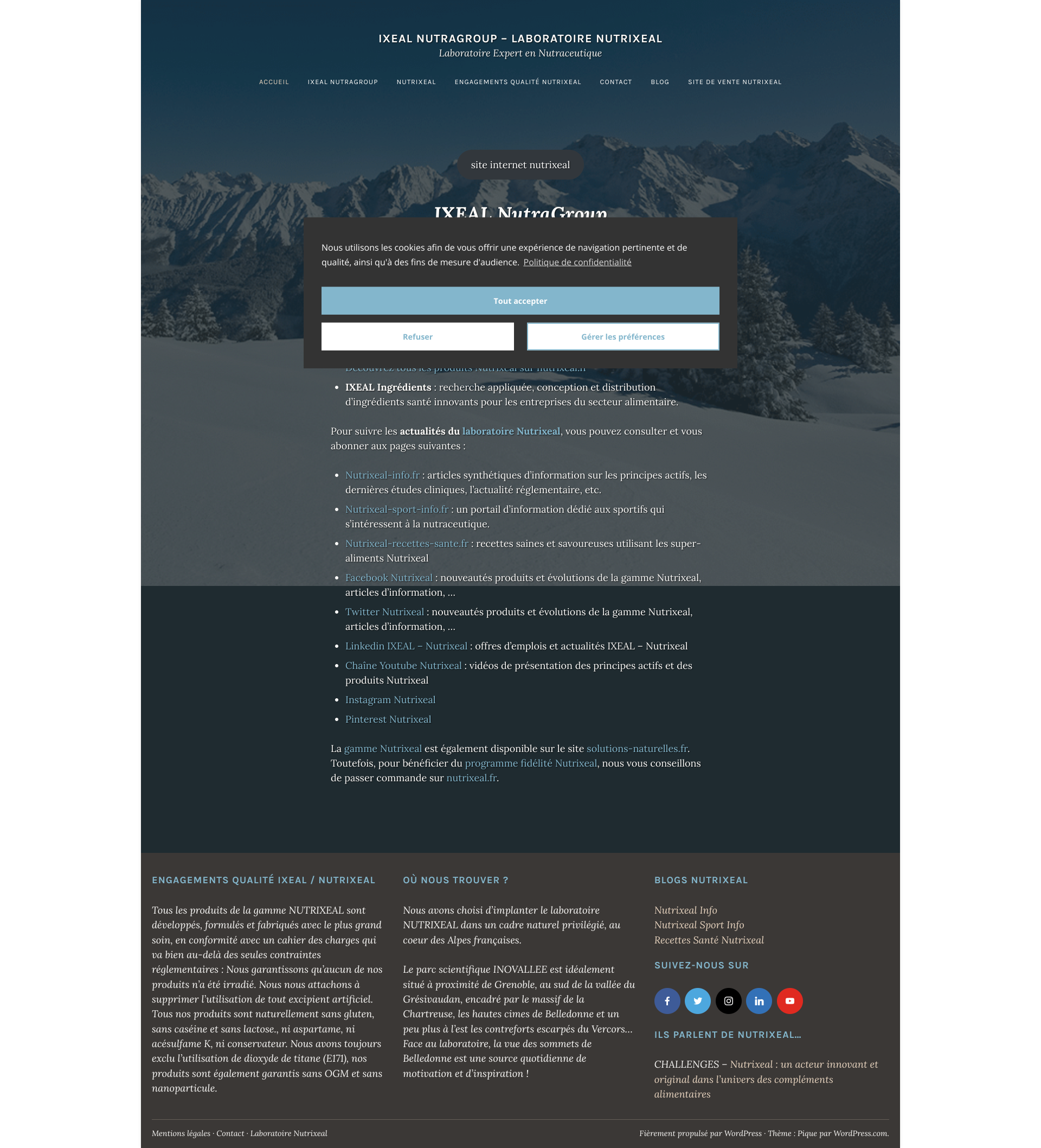 Aperçu du site