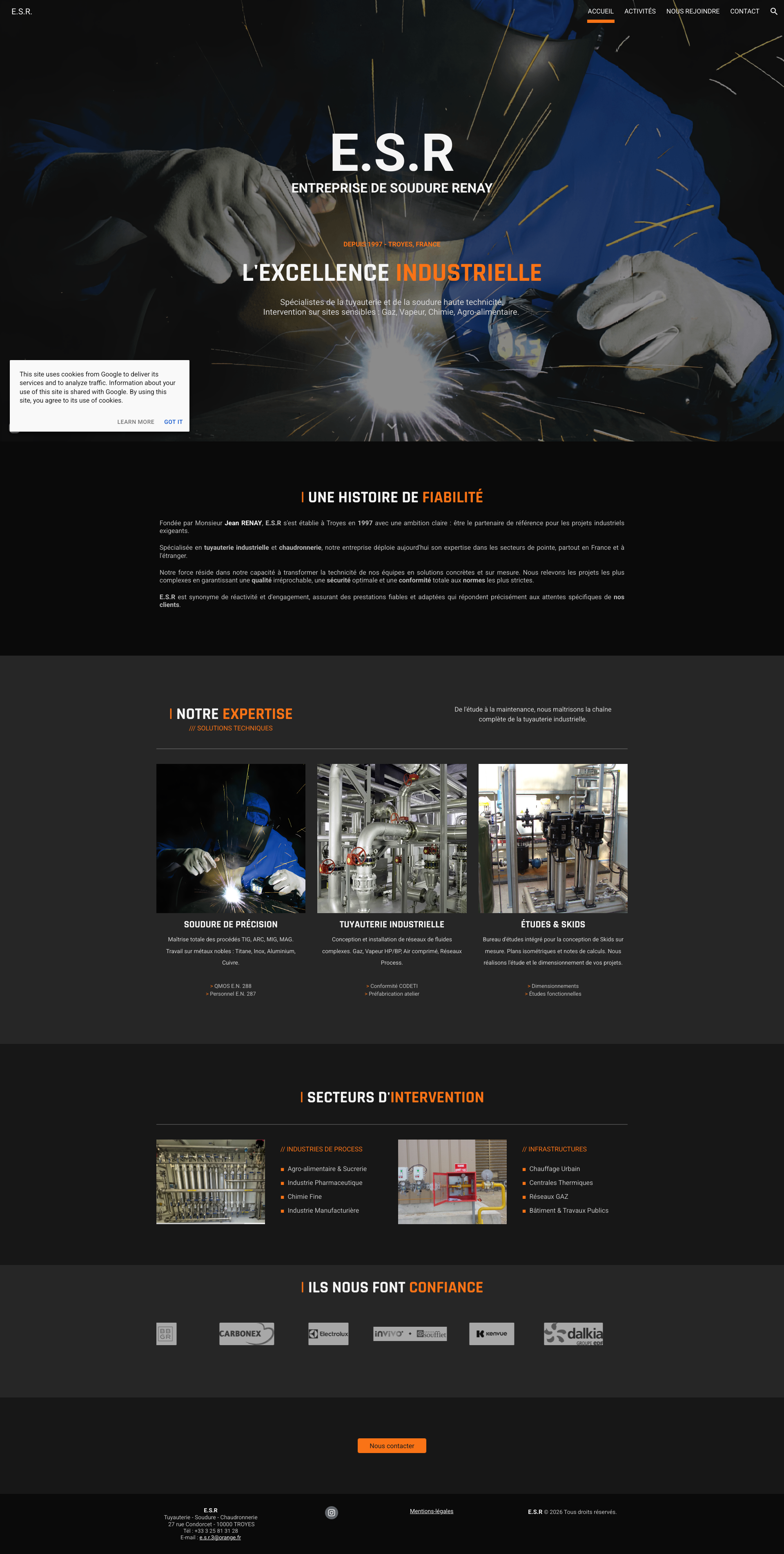 Aperçu du site