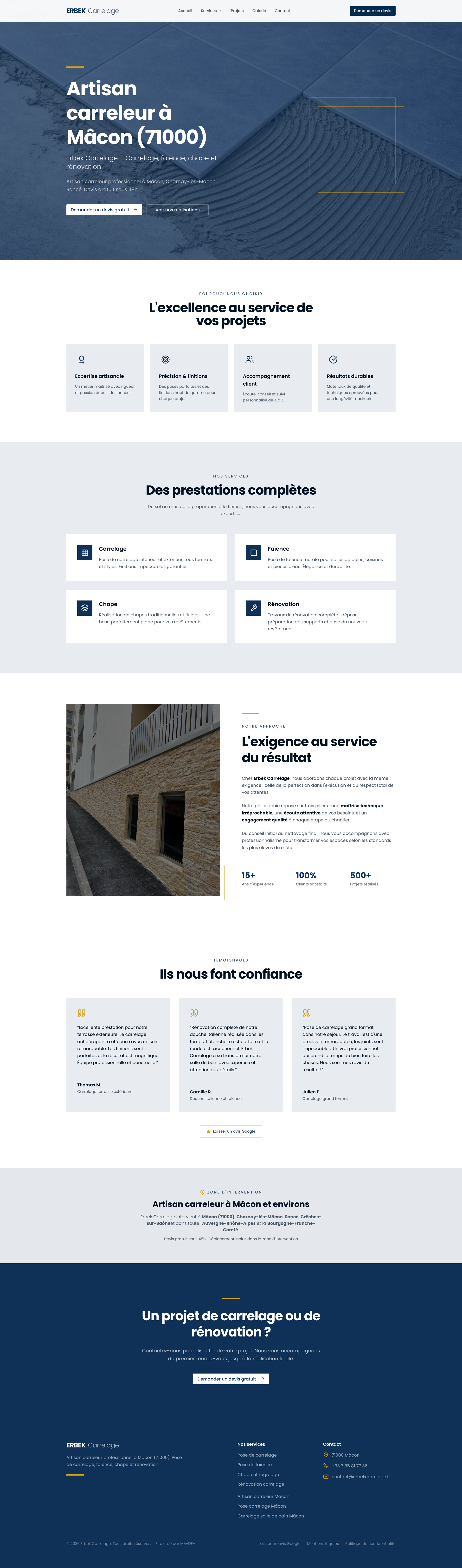 Aperçu du site