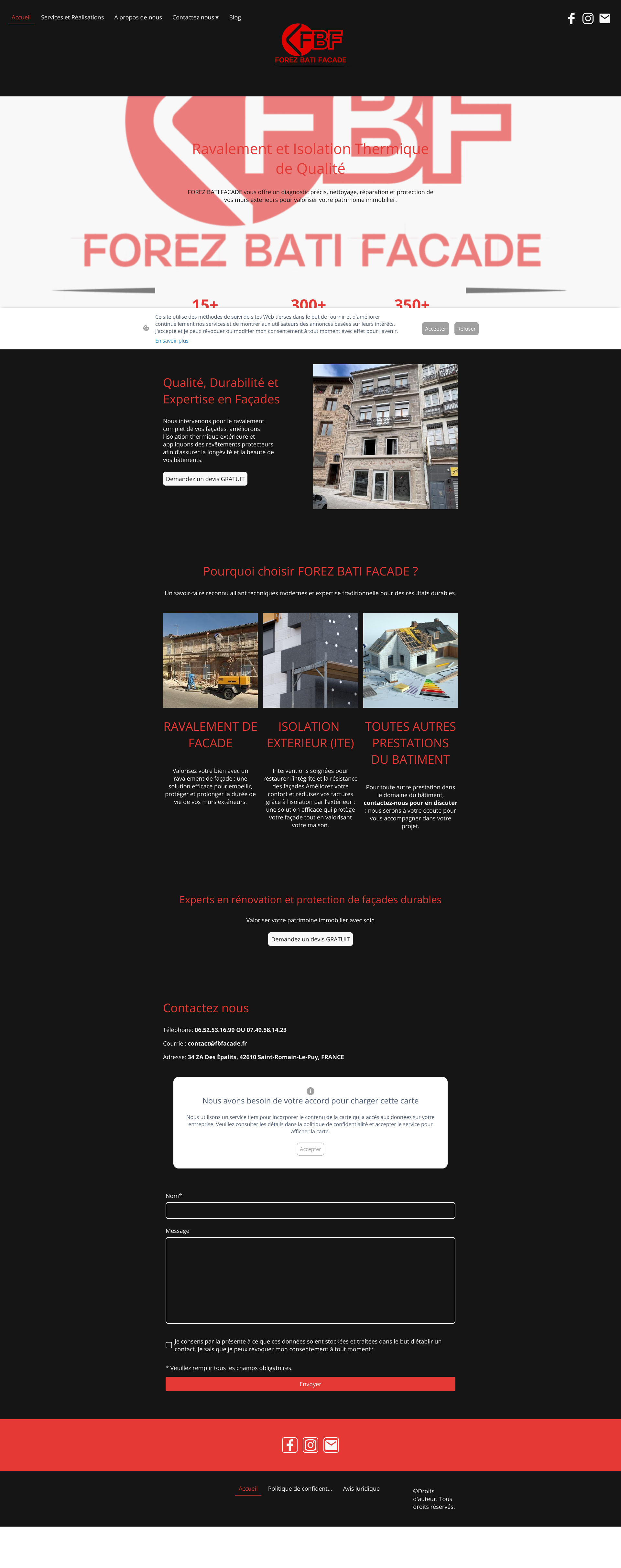Aperçu du site