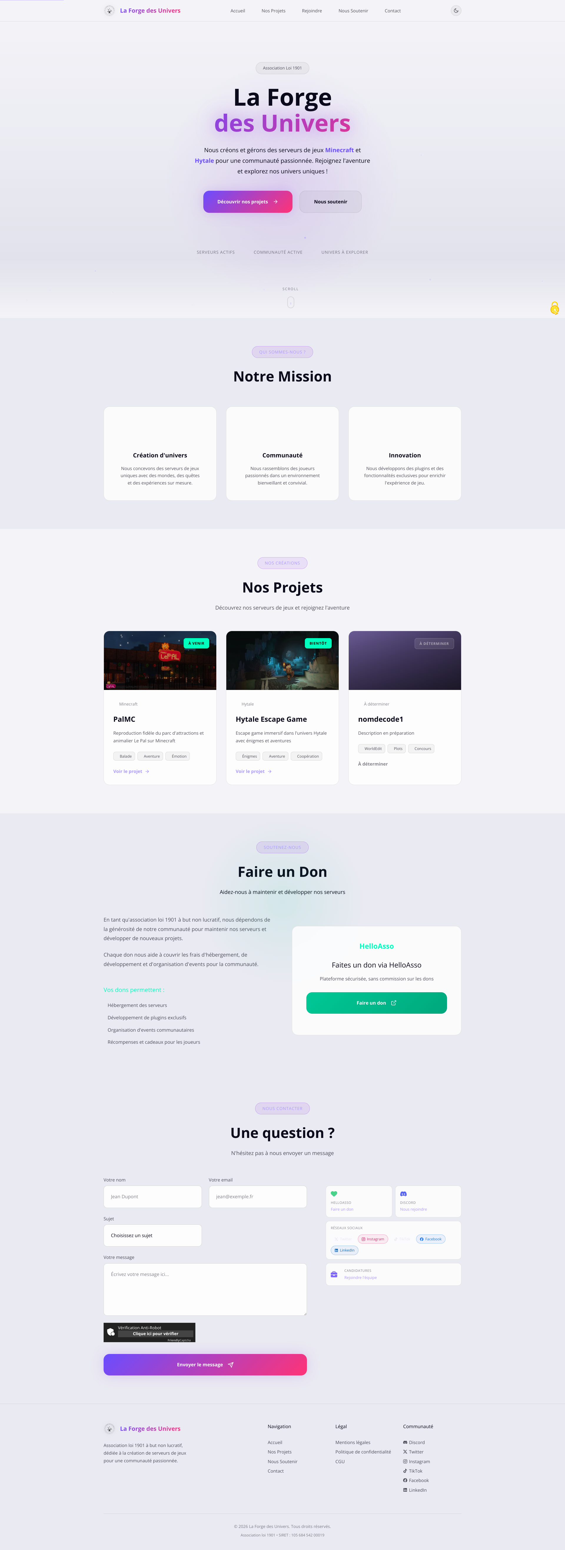 Aperçu du site