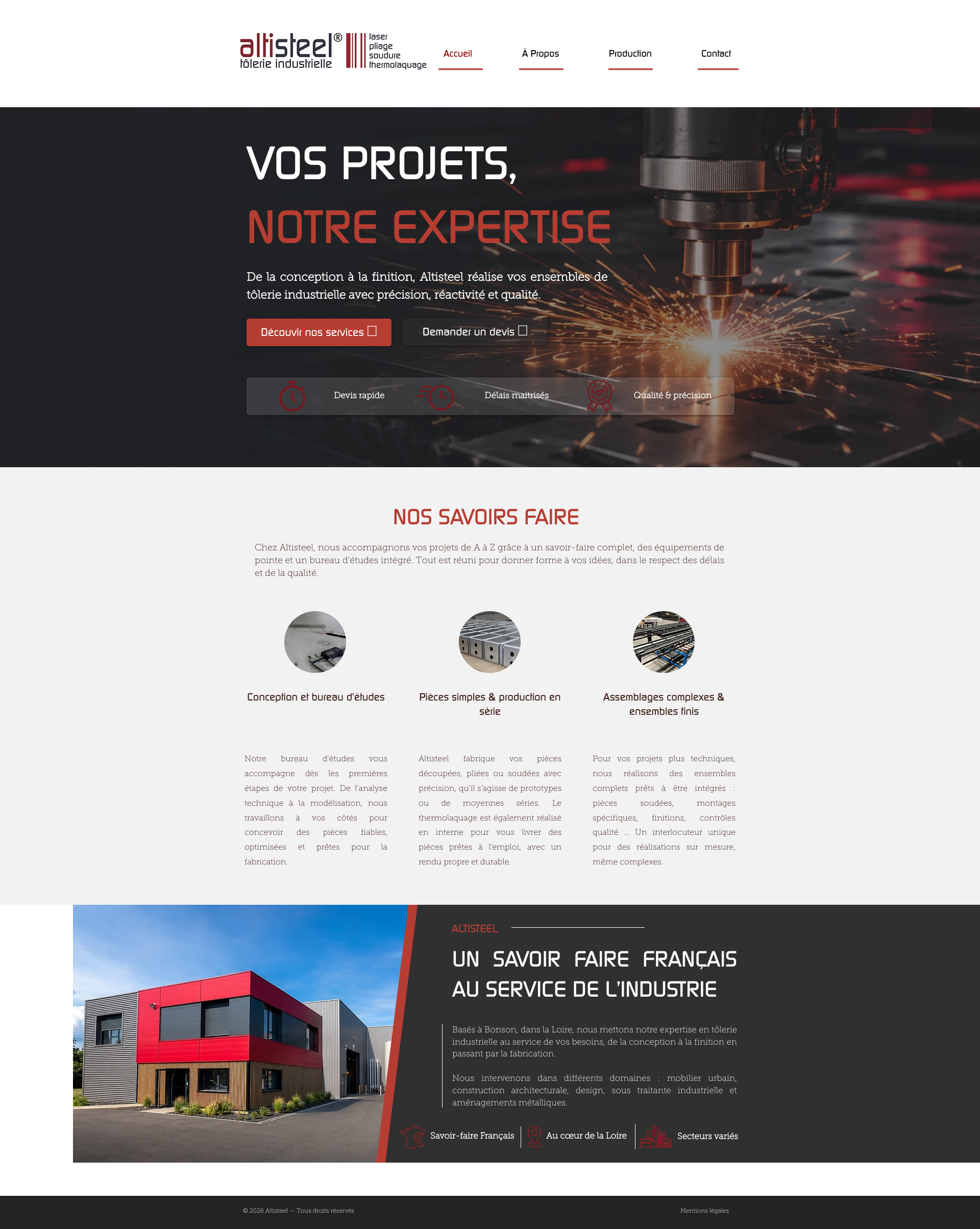 Aperçu du site