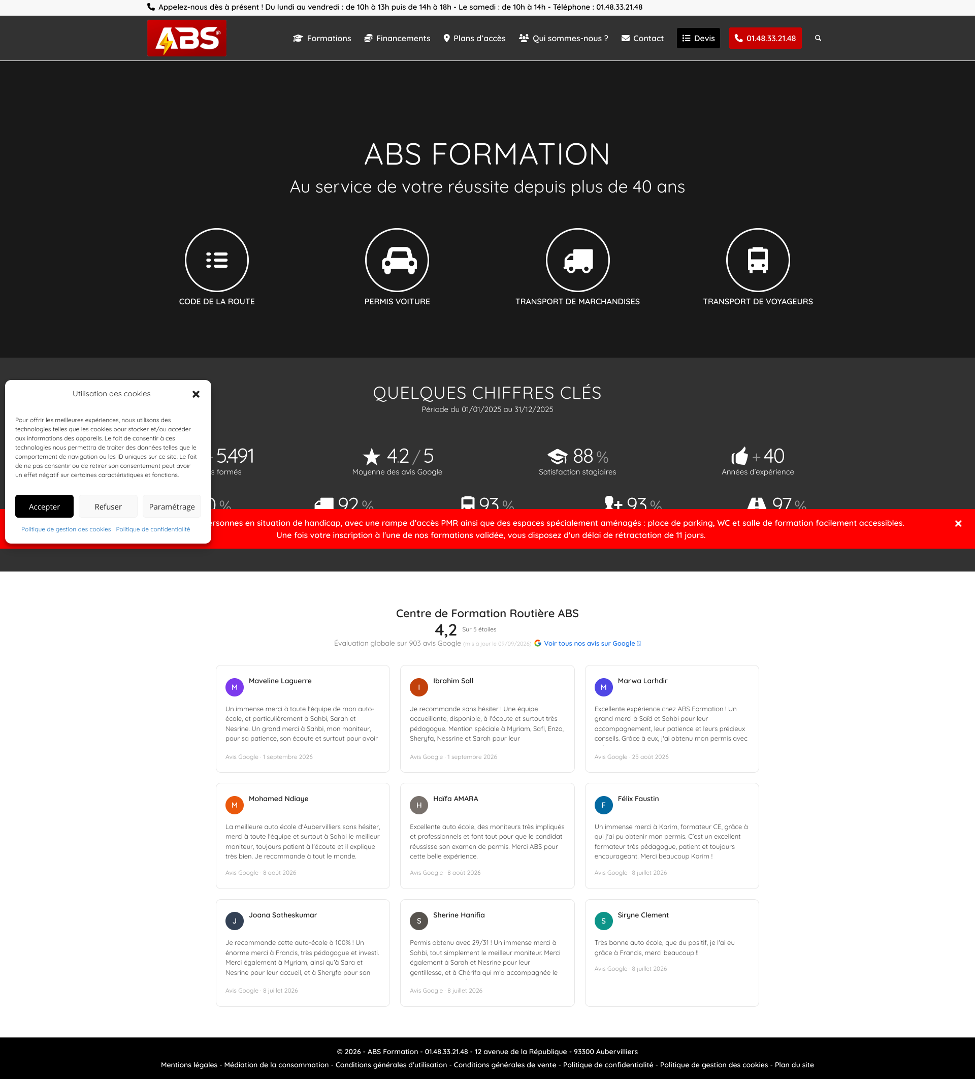 Aperçu du site