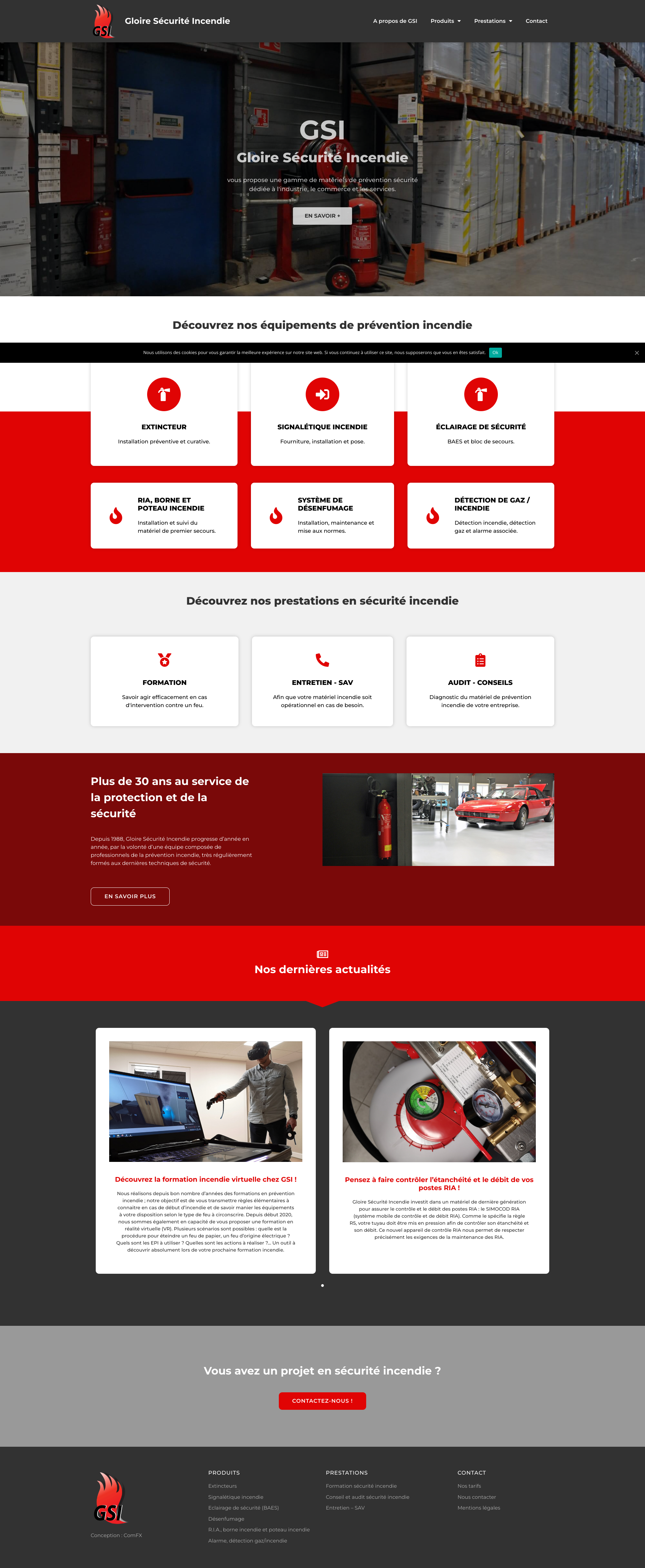 Aperçu du site