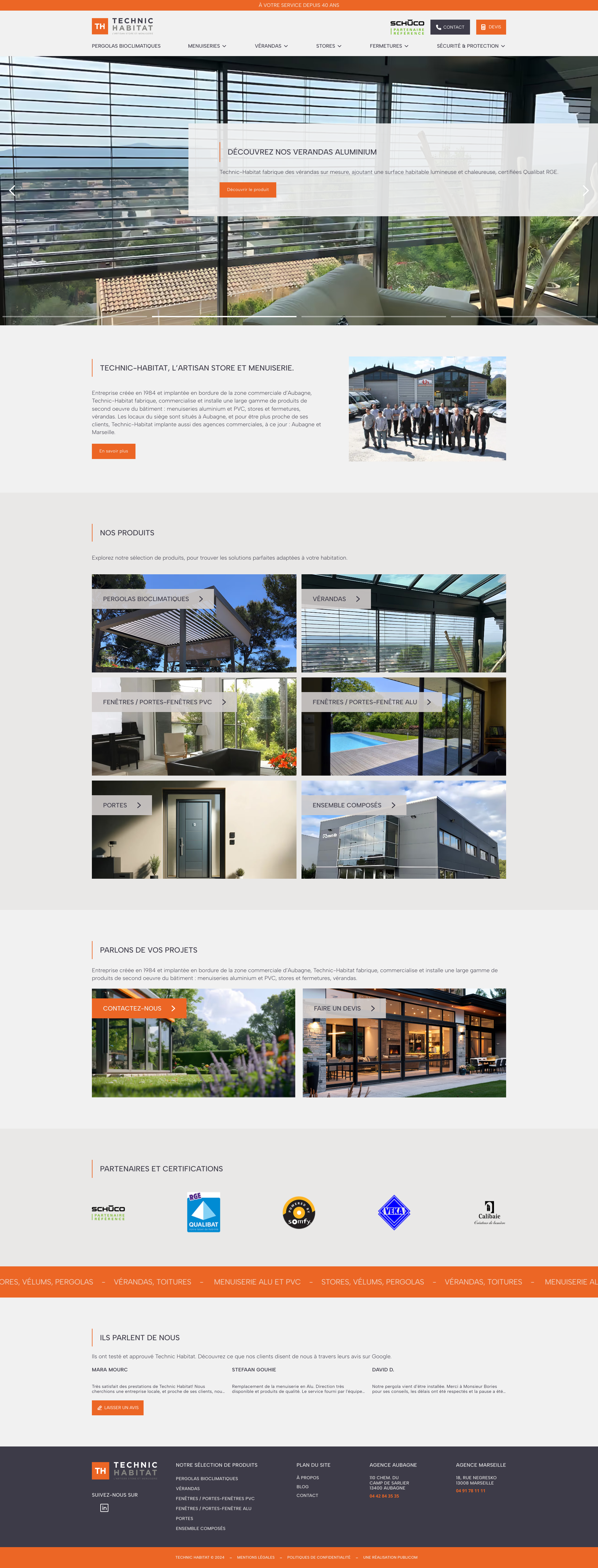 Aperçu du site