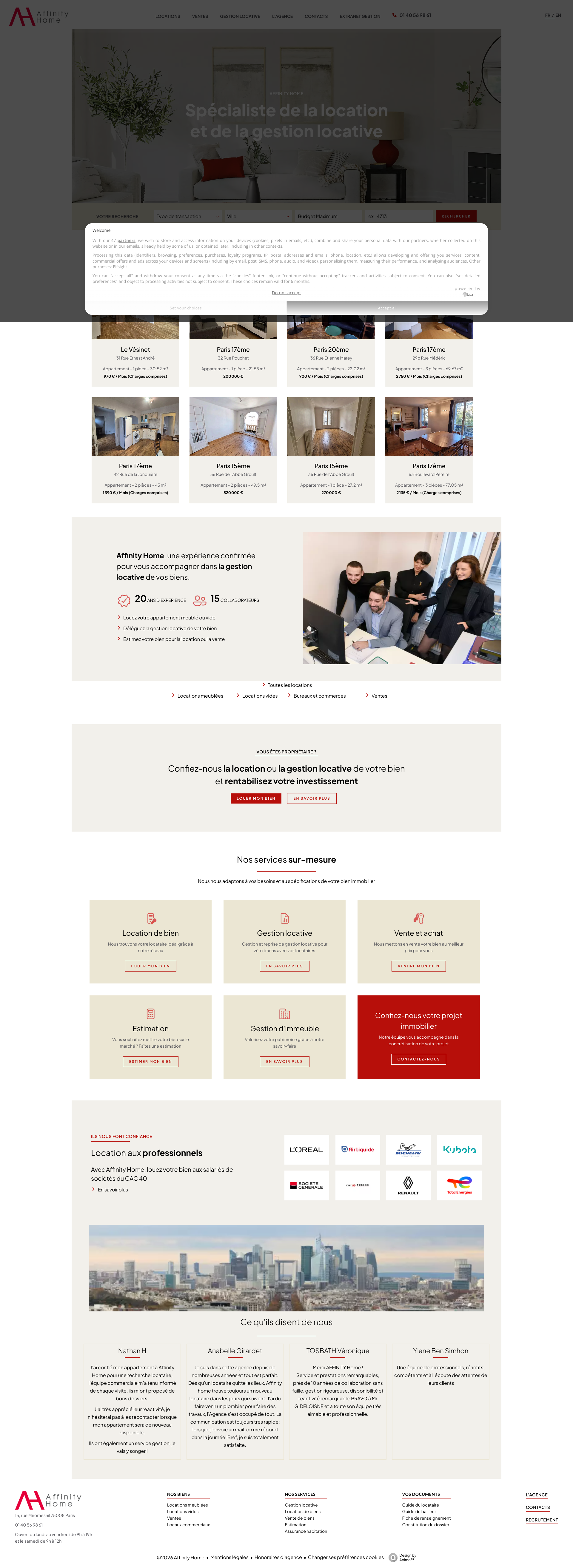 Aperçu du site