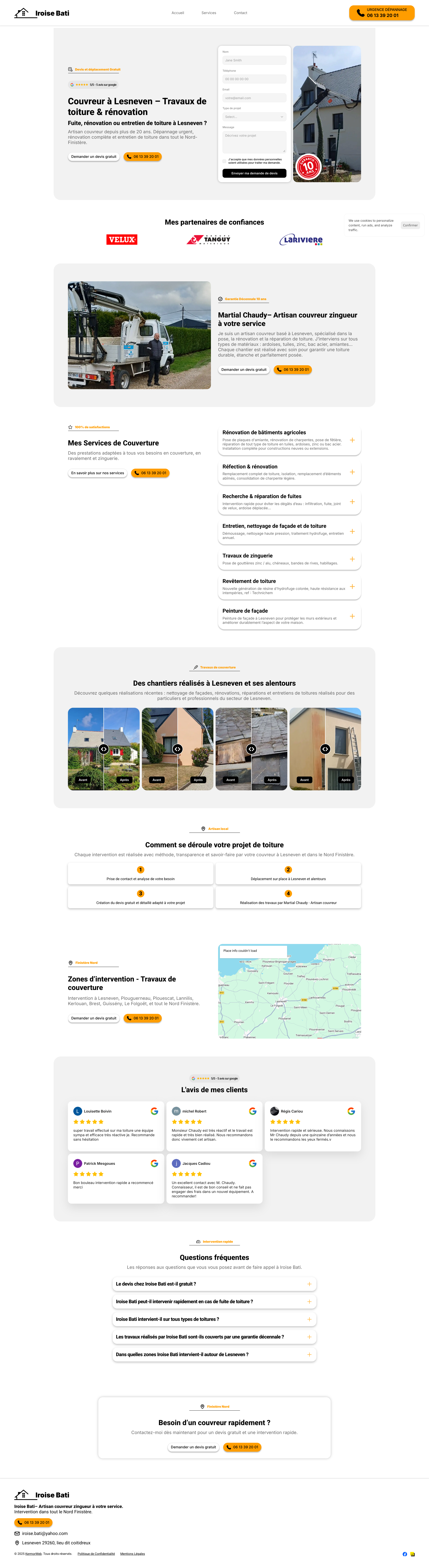 Aperçu du site