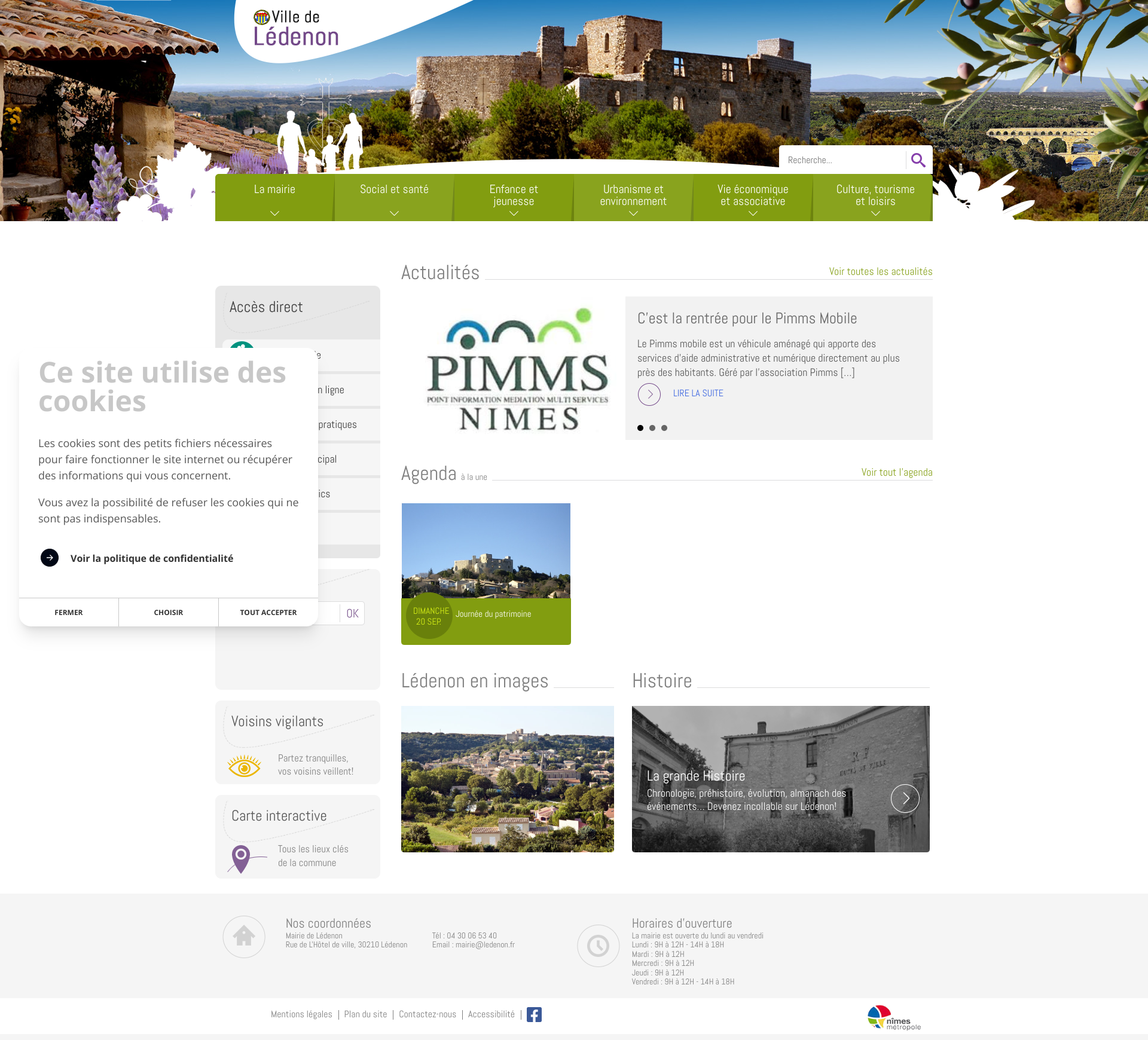 Aperçu du site