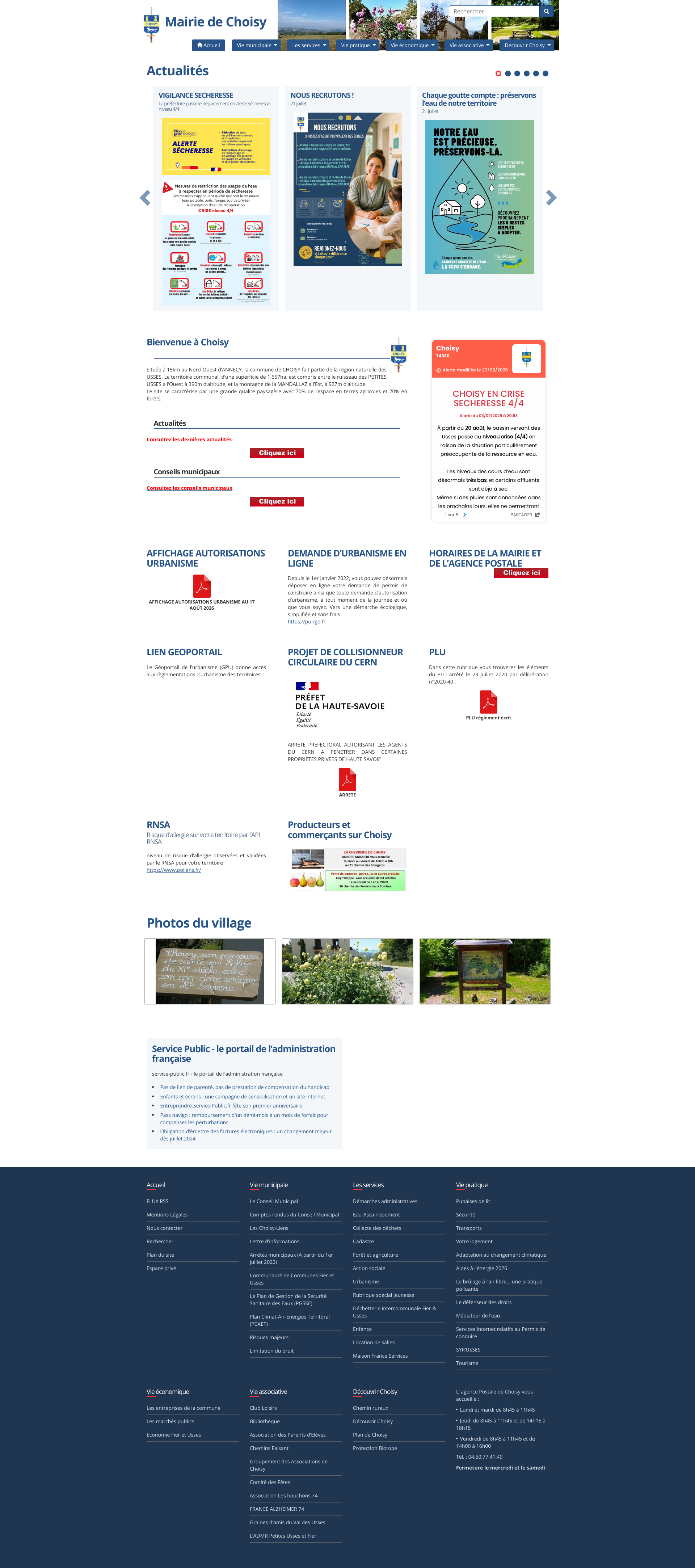 Aperçu du site