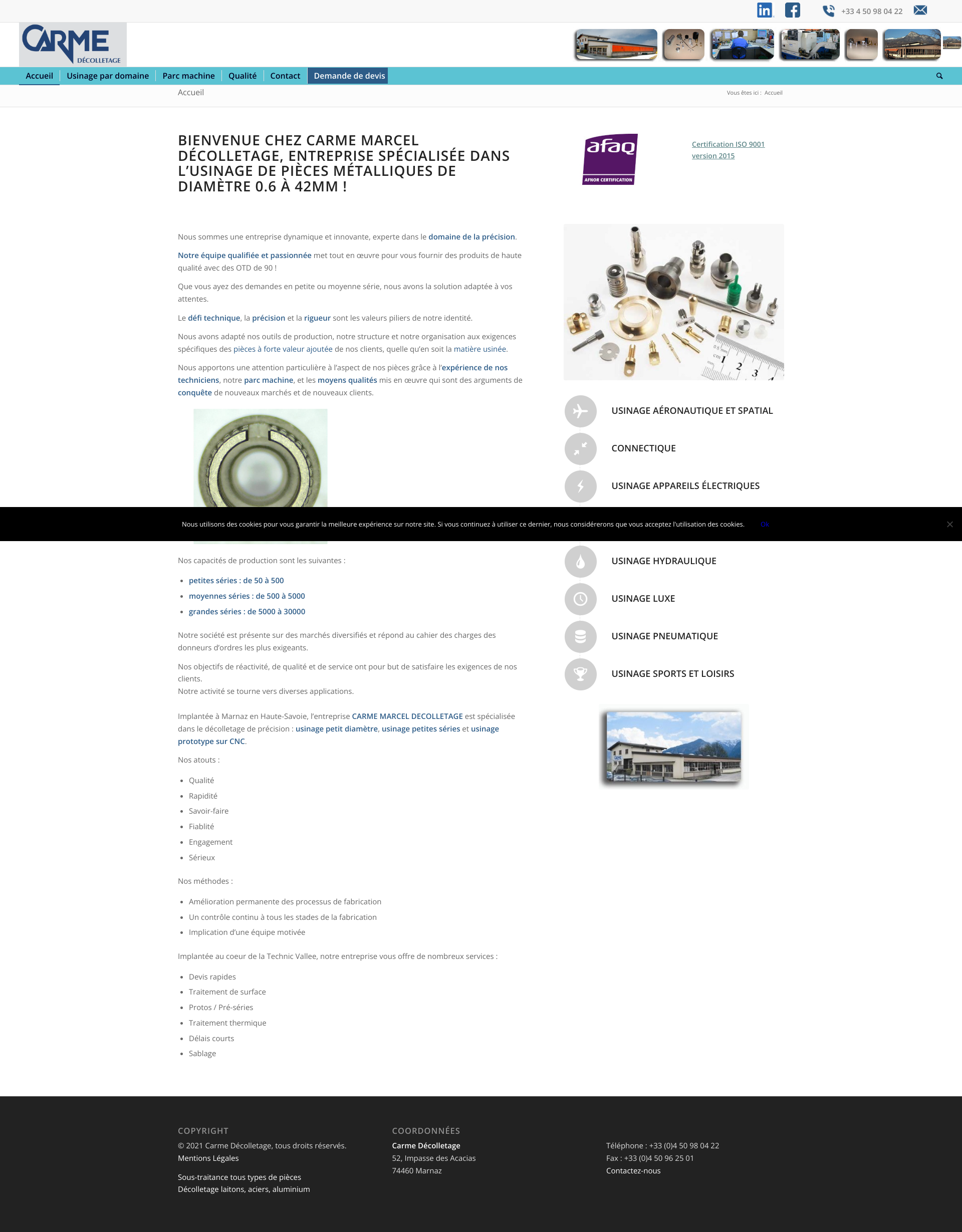 Aperçu du site