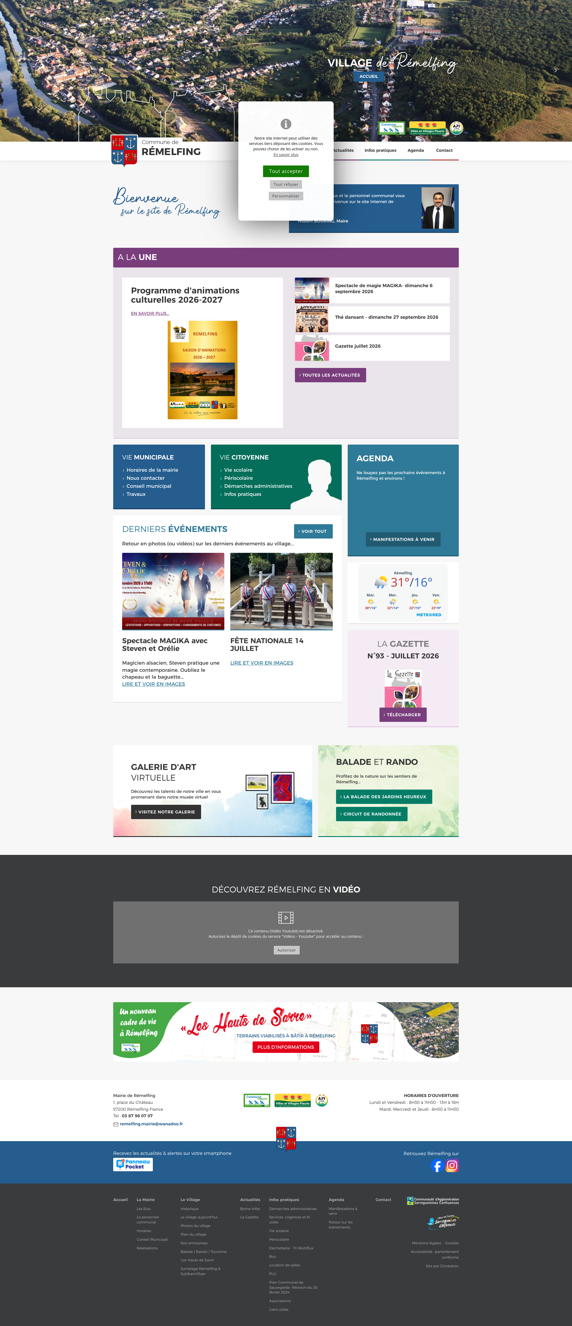 Aperçu du site