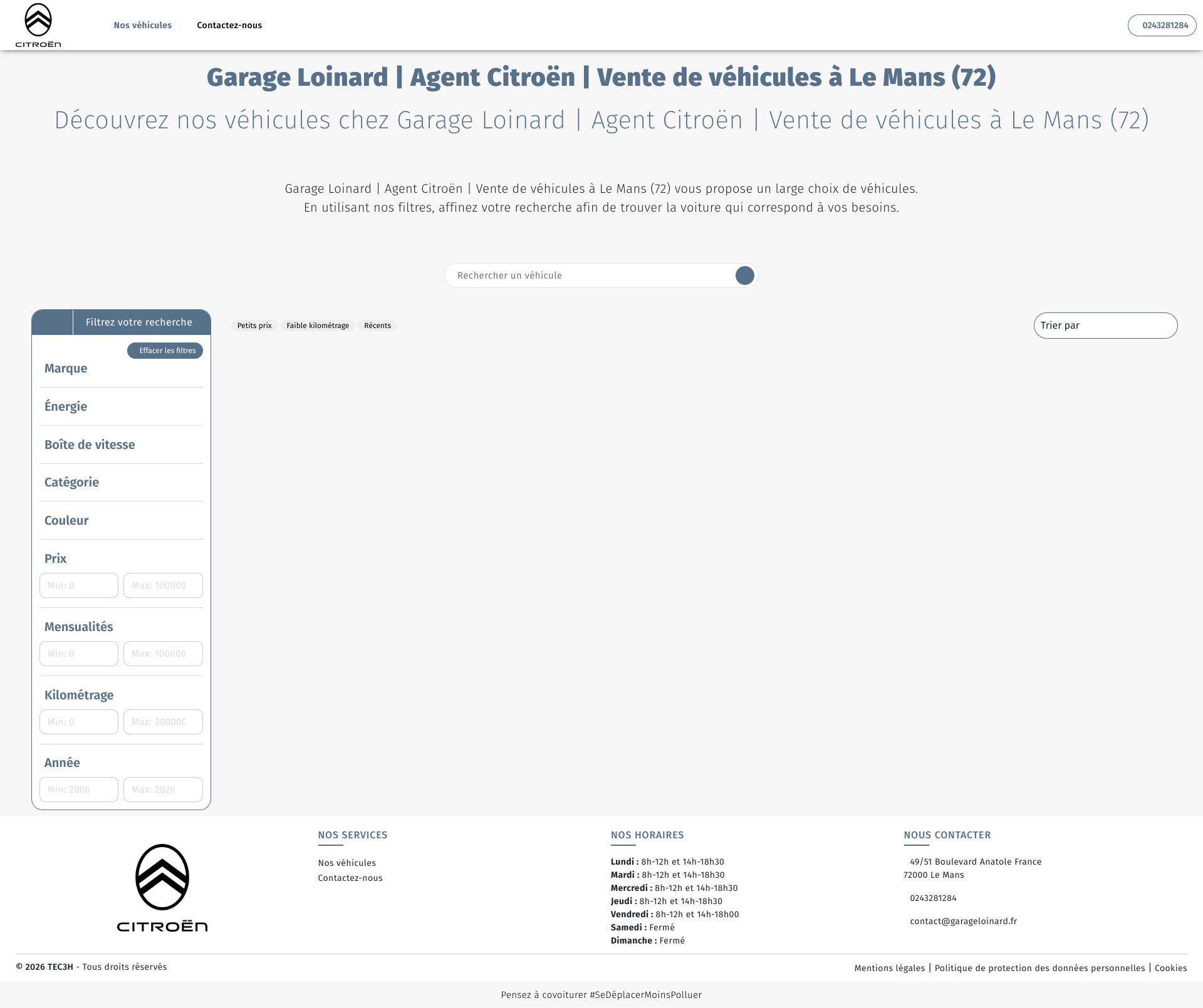 Aperçu du site