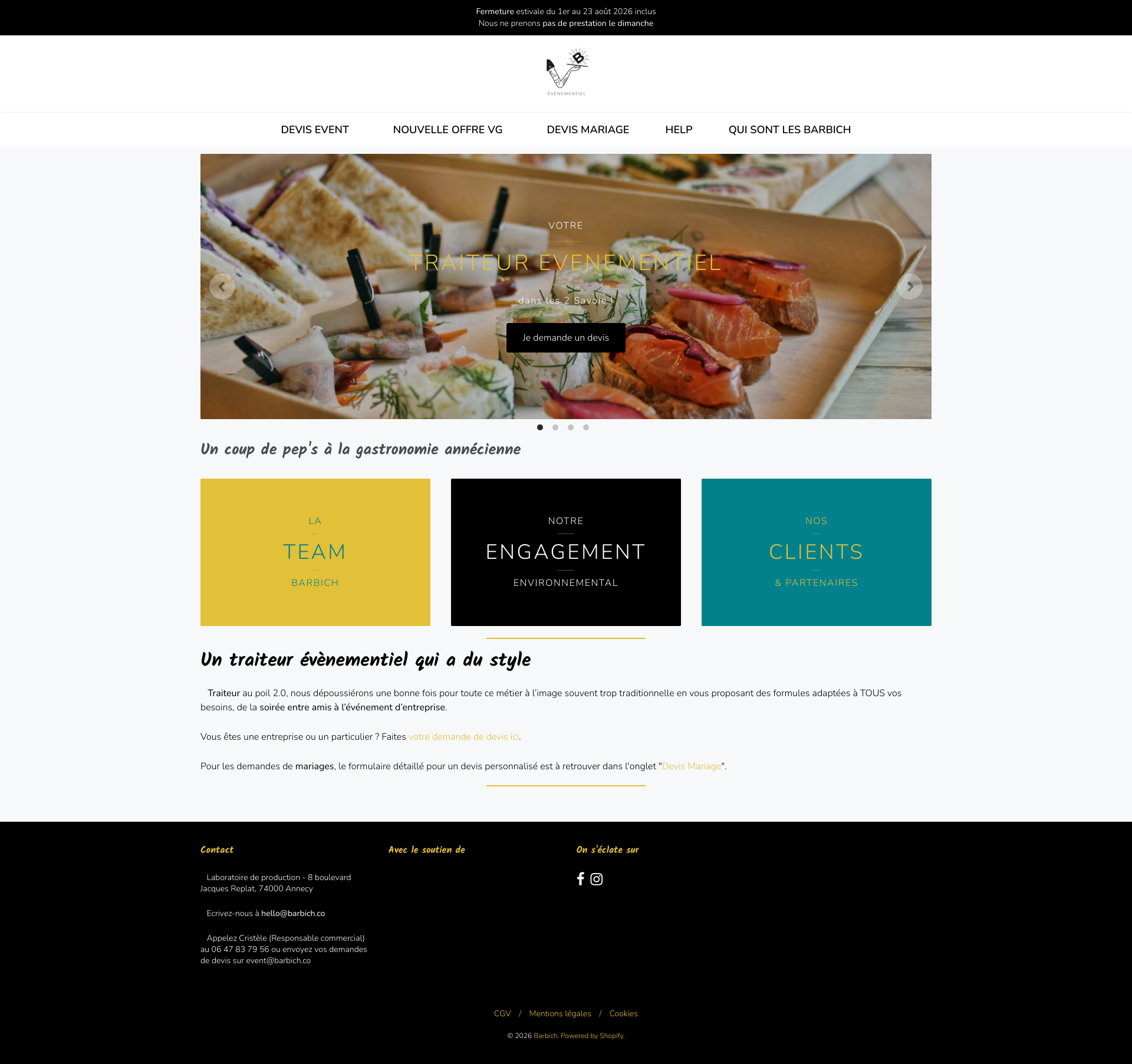Aperçu du site