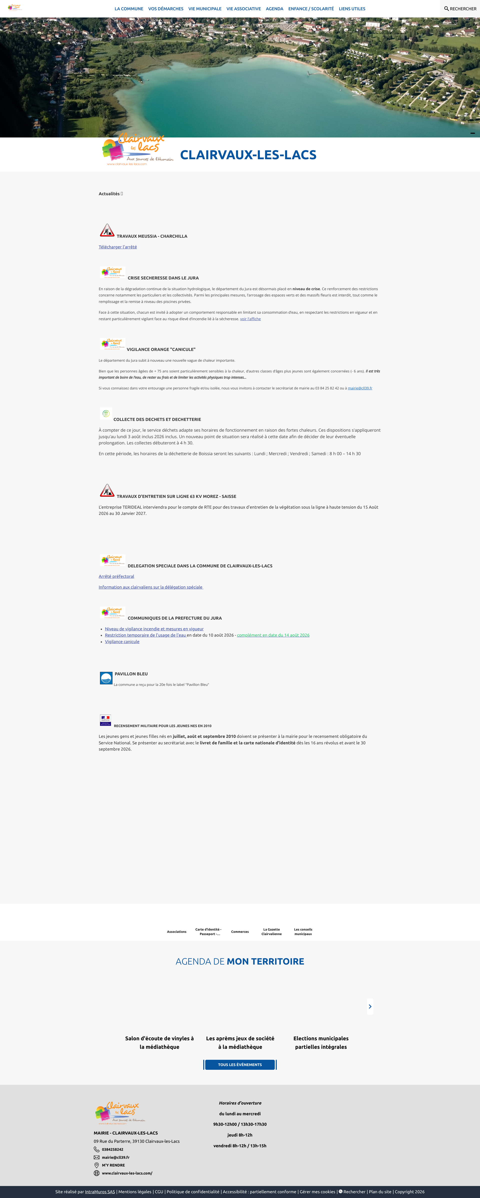 Aperçu du site