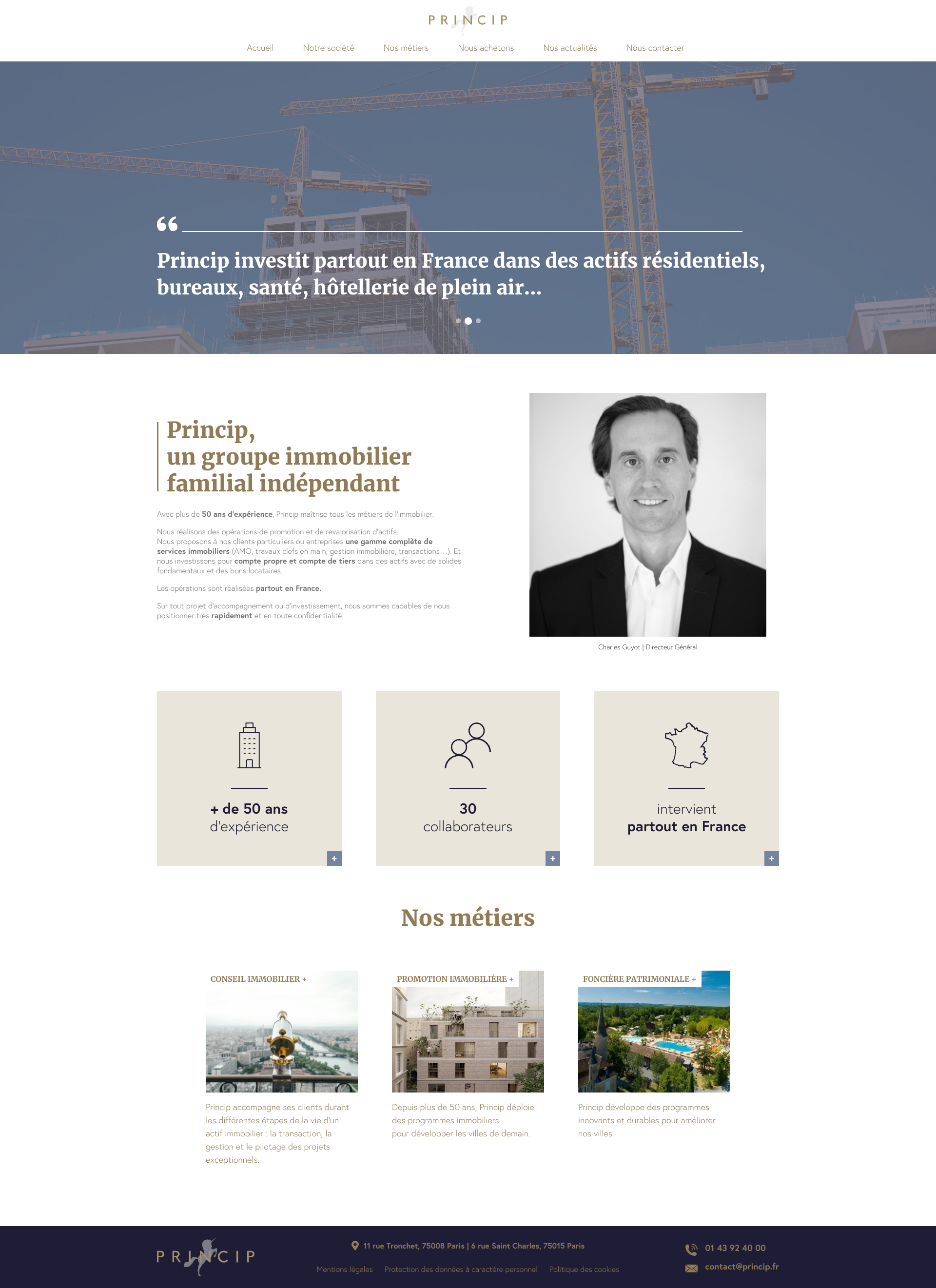 Aperçu du site