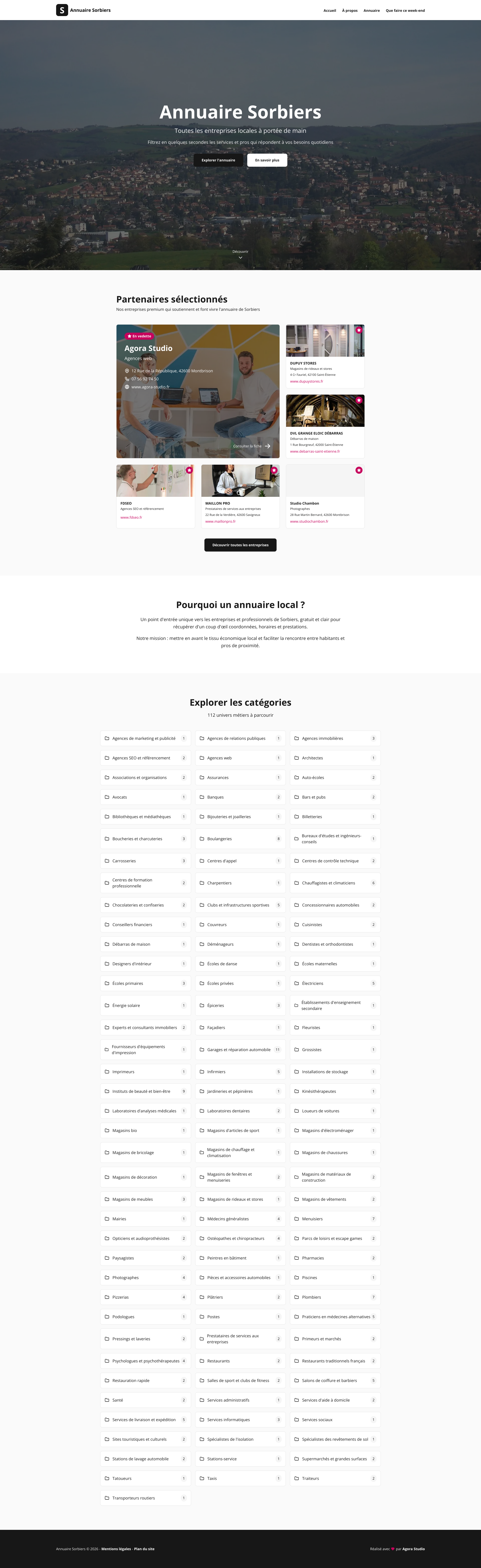 Aperçu du site
