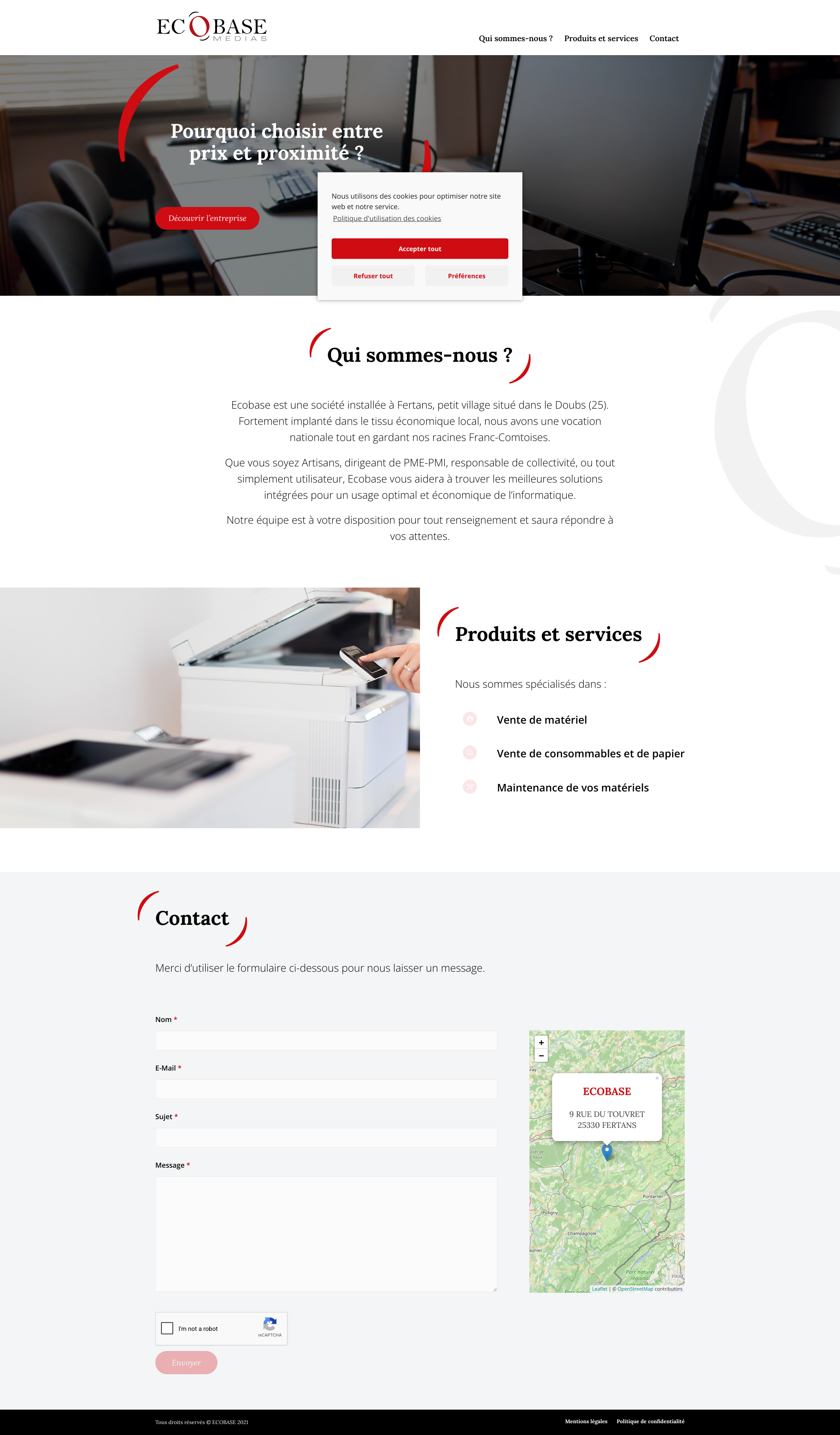 Aperçu du site