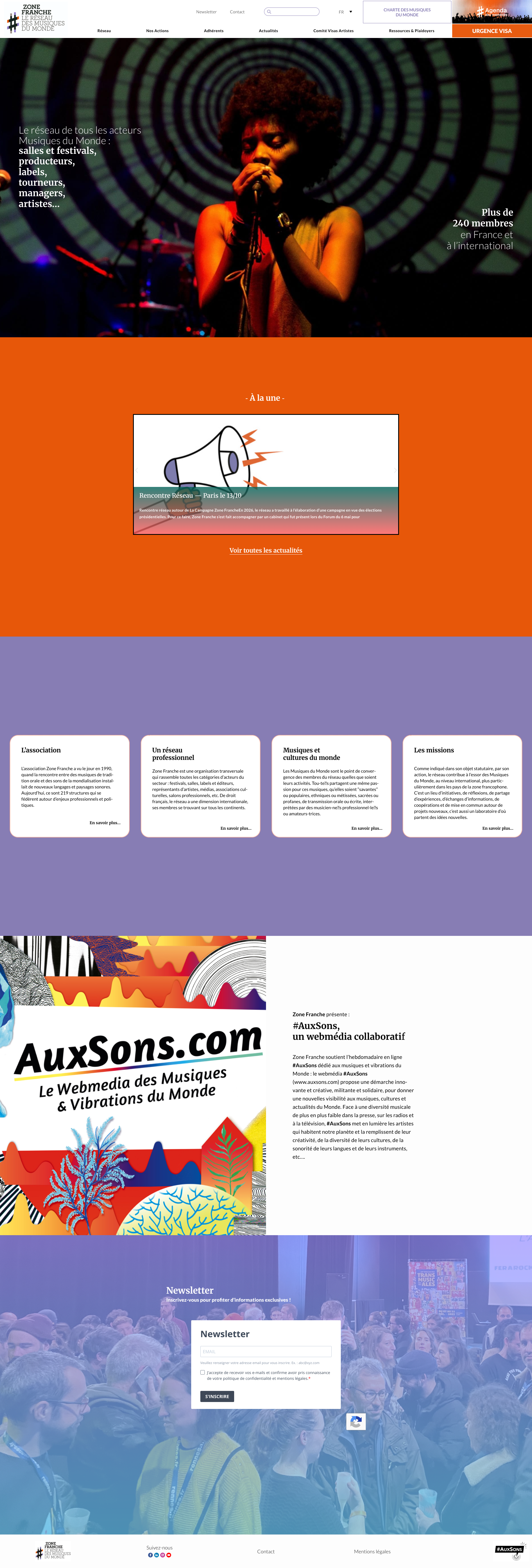 Aperçu du site