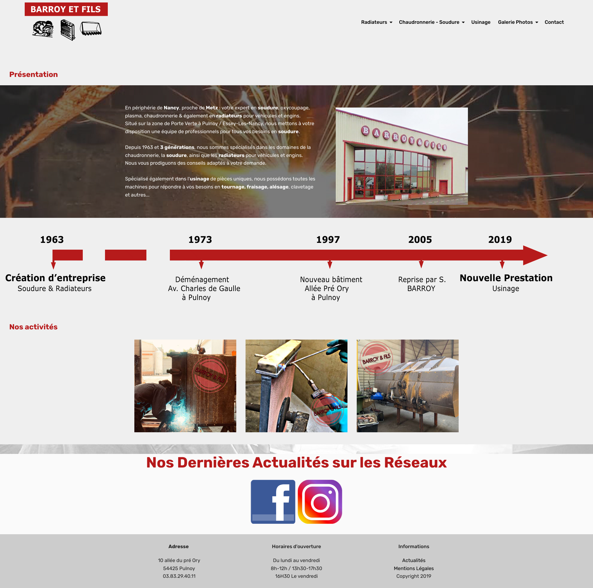 Aperçu du site