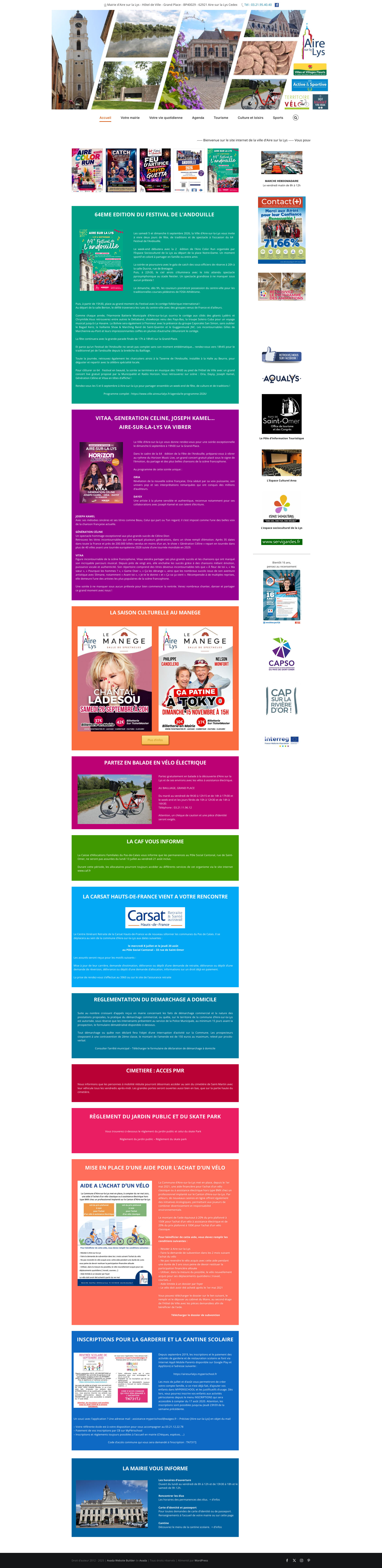 Aperçu du site