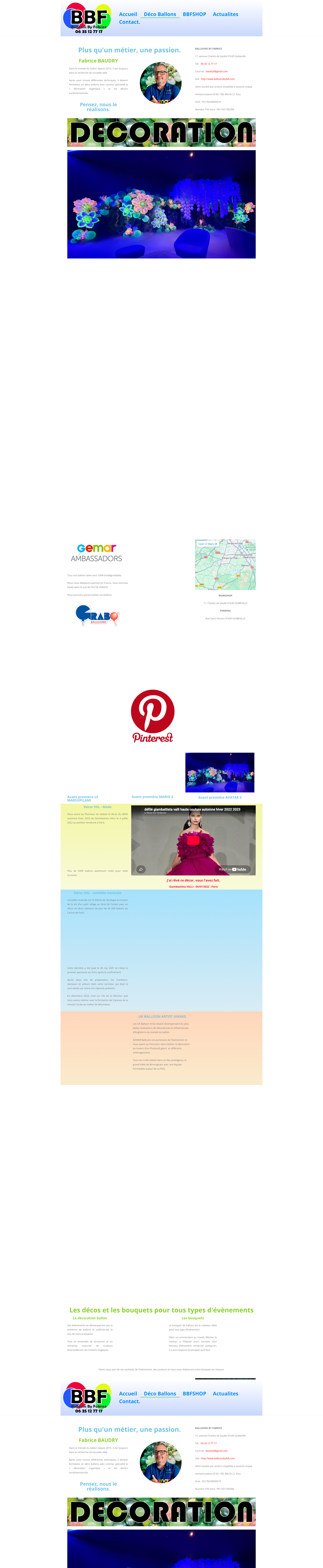 Aperçu du site