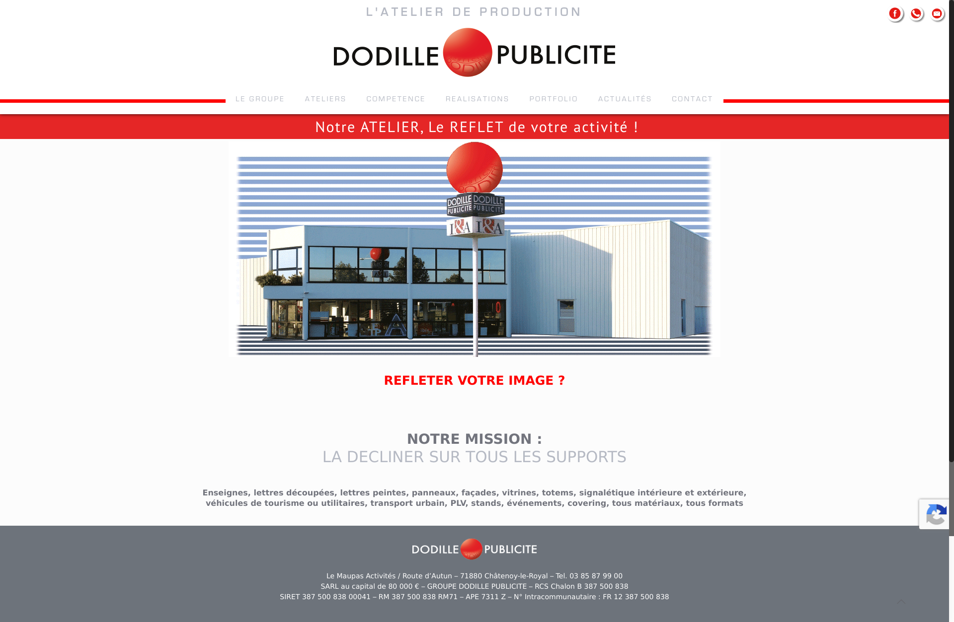 Aperçu du site