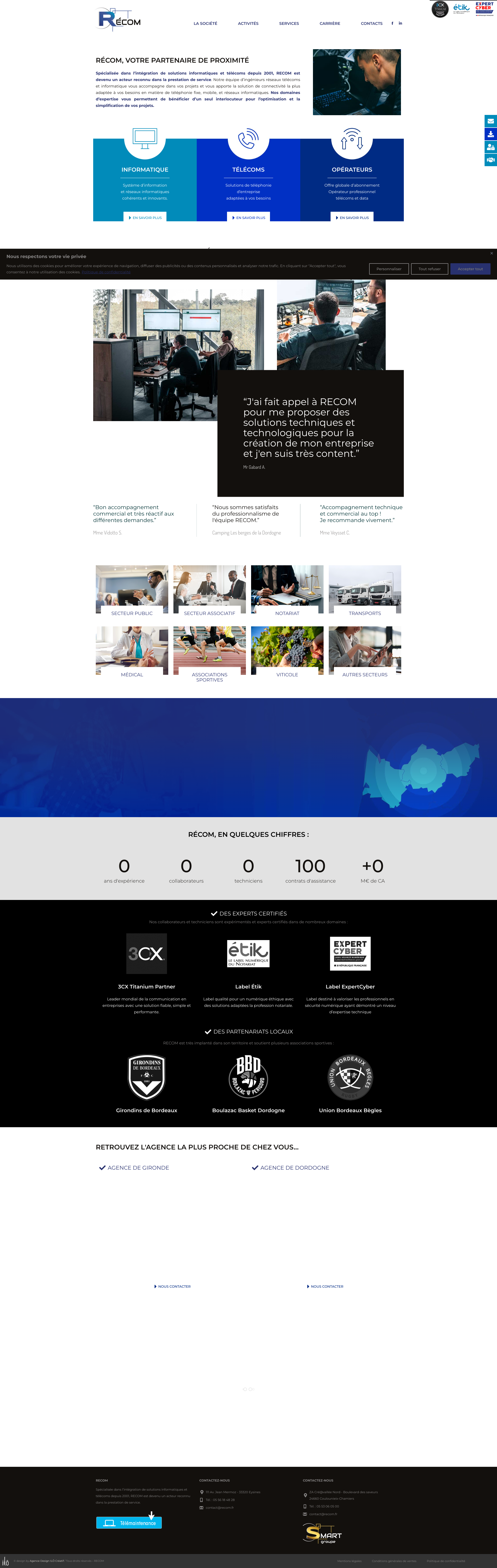 Aperçu du site