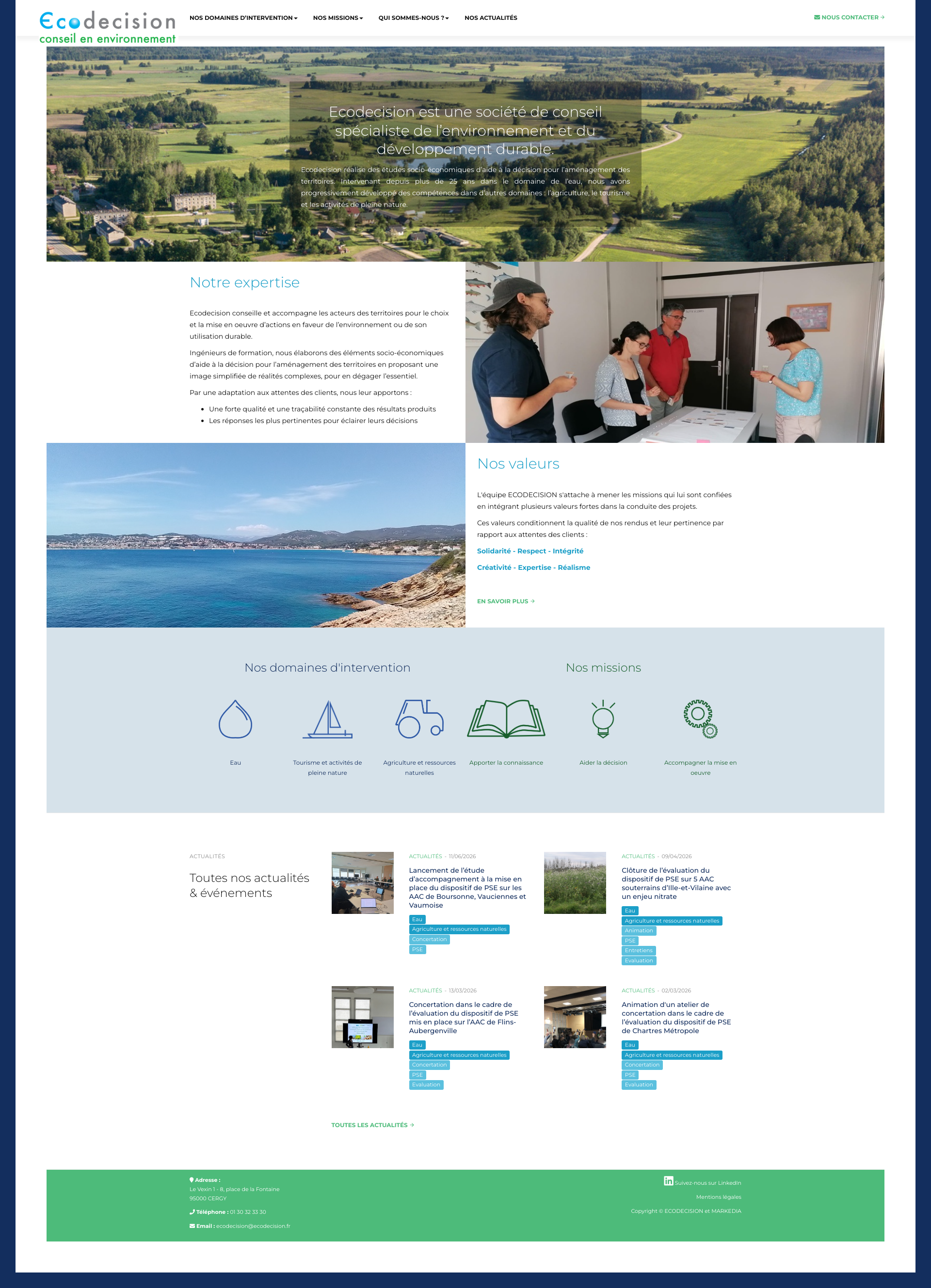 Aperçu du site