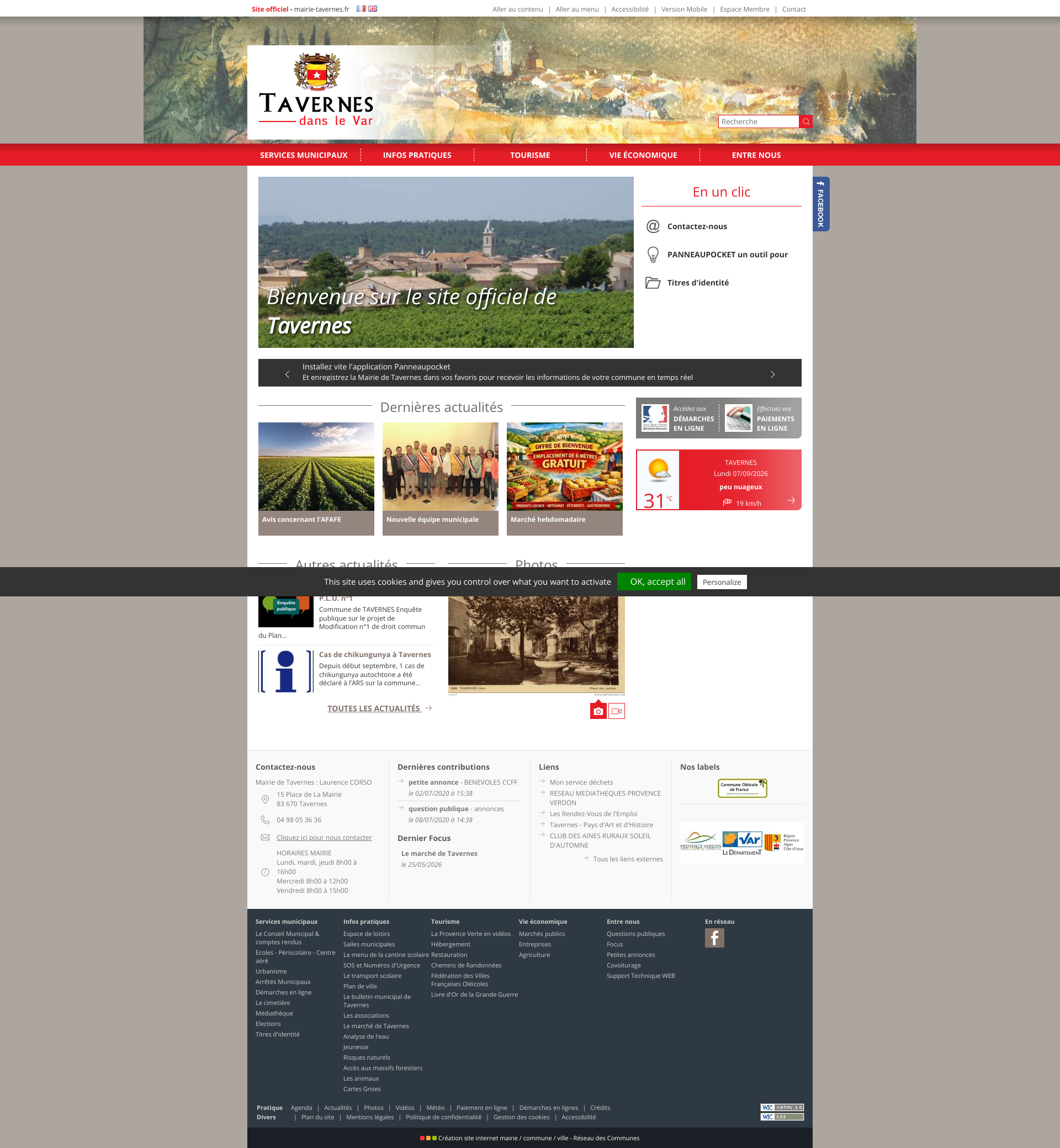 Aperçu du site
