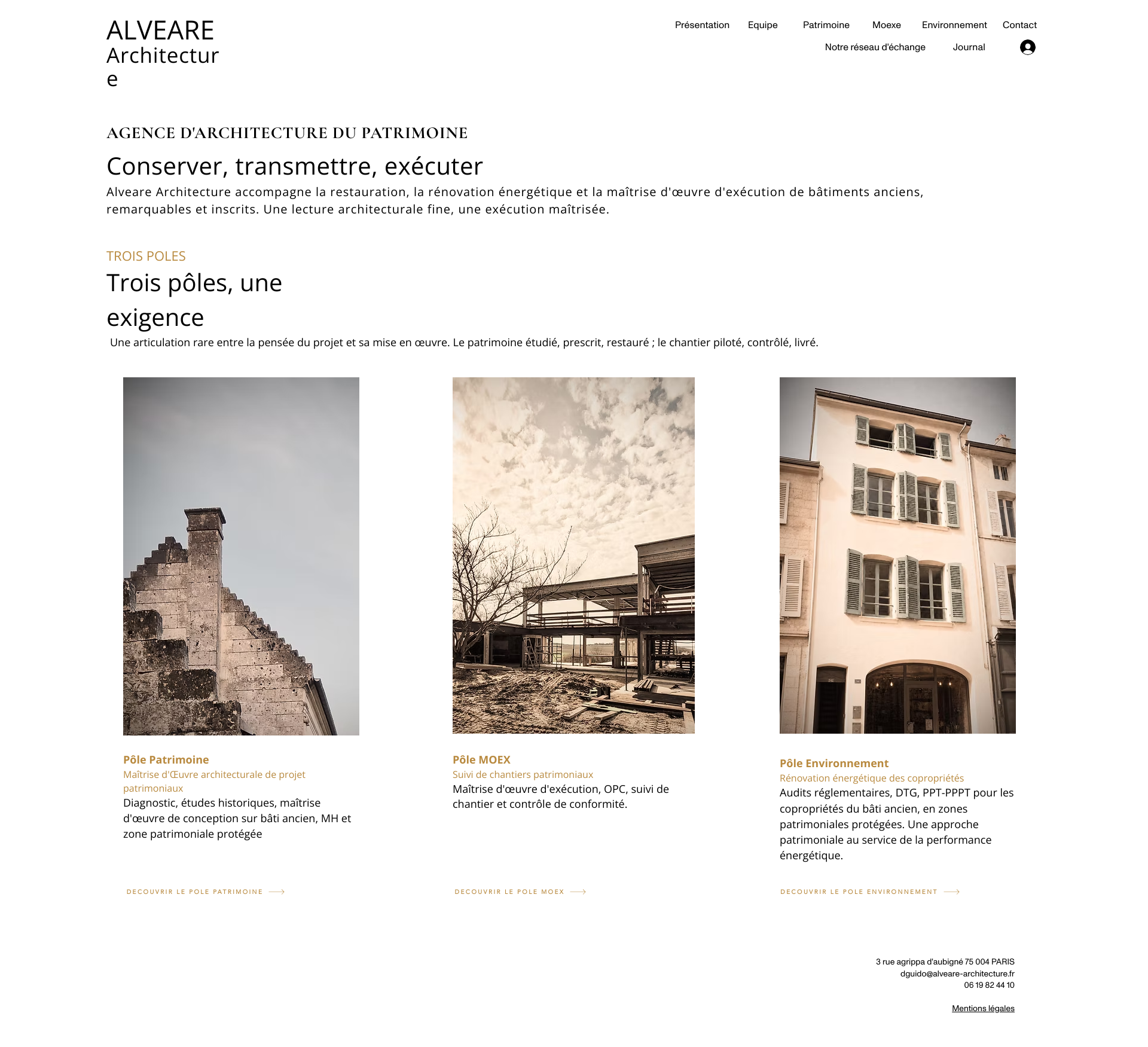 Aperçu du site
