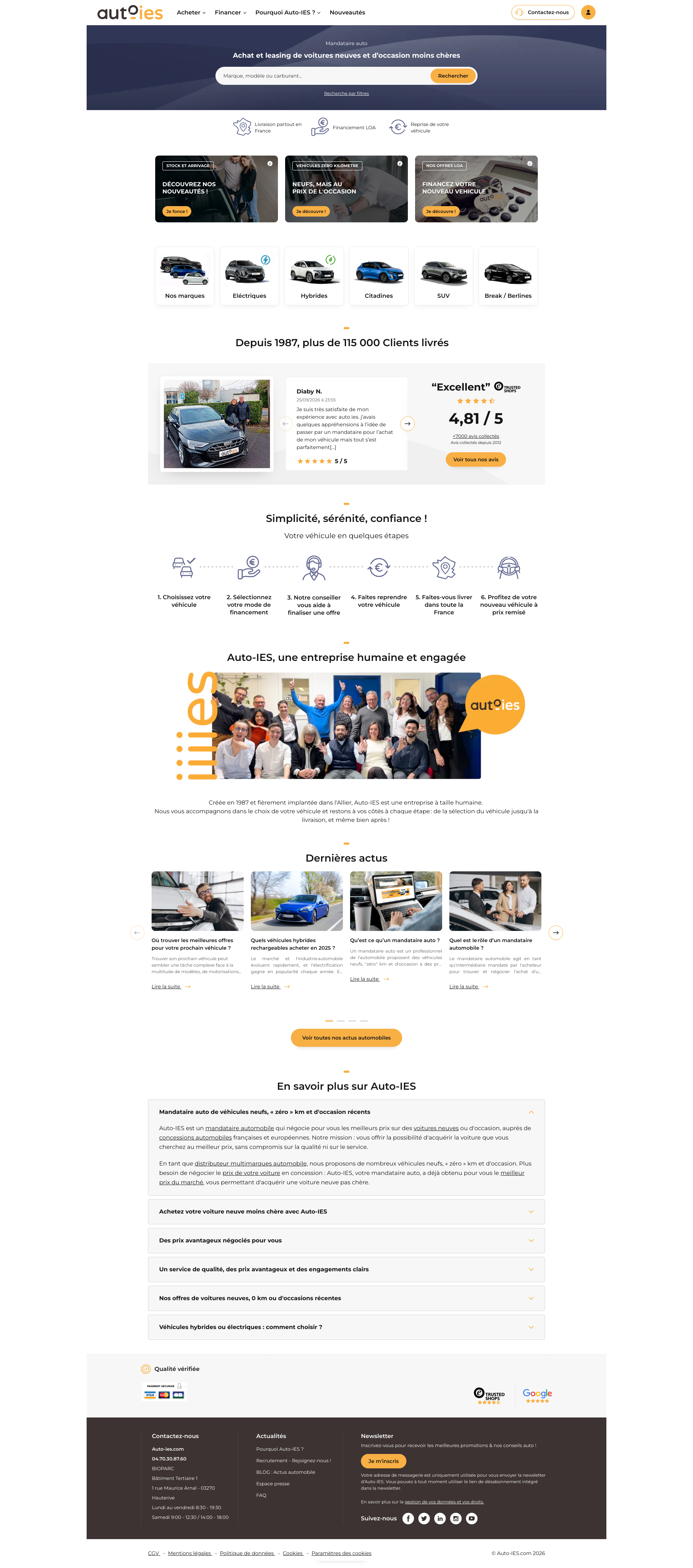 Aperçu du site