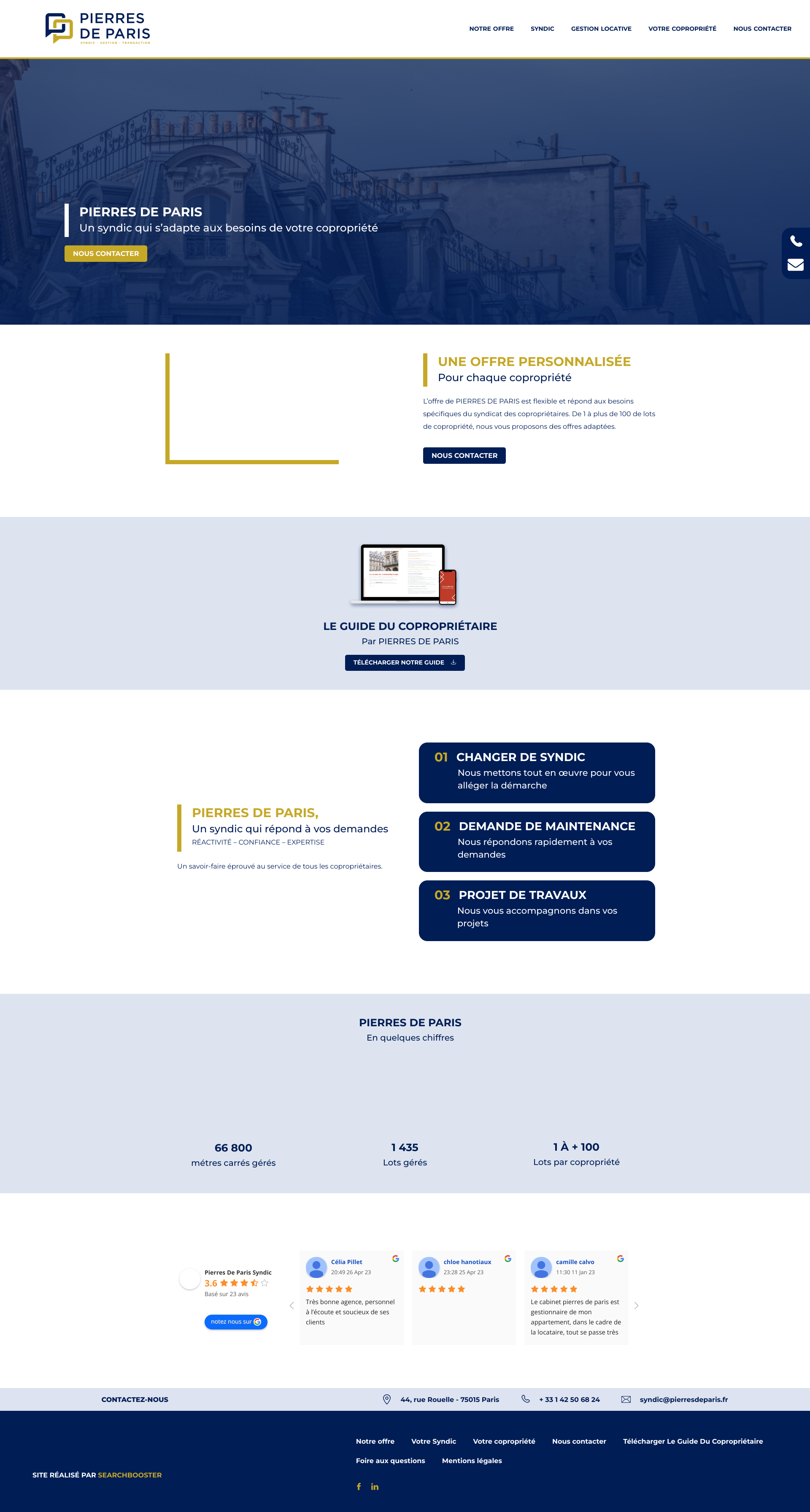 Aperçu du site