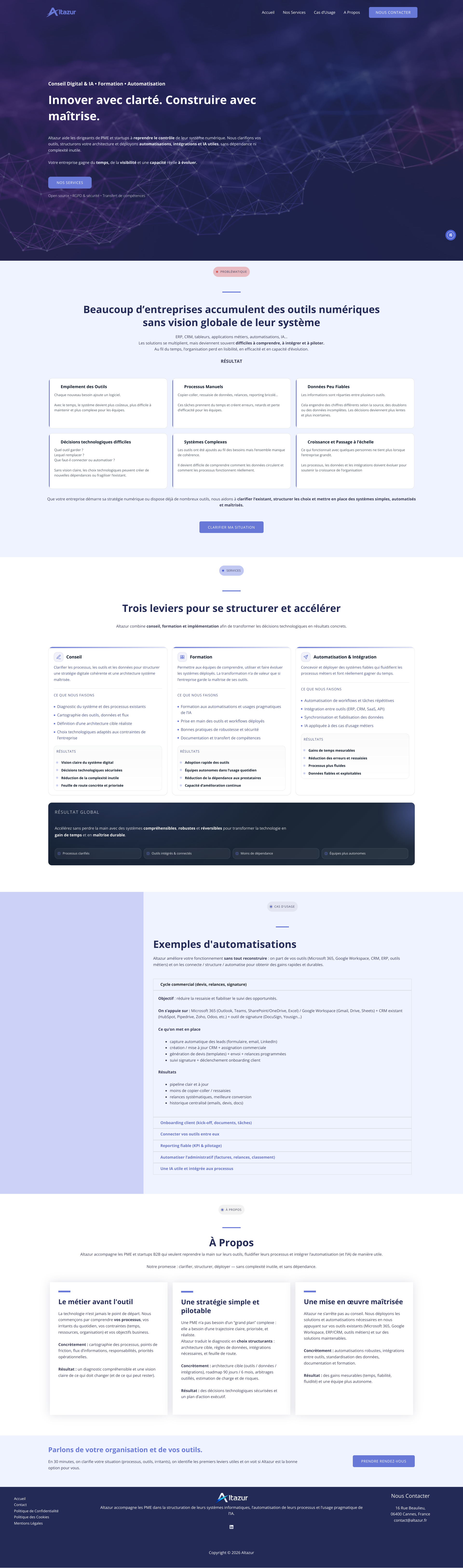 Aperçu du site