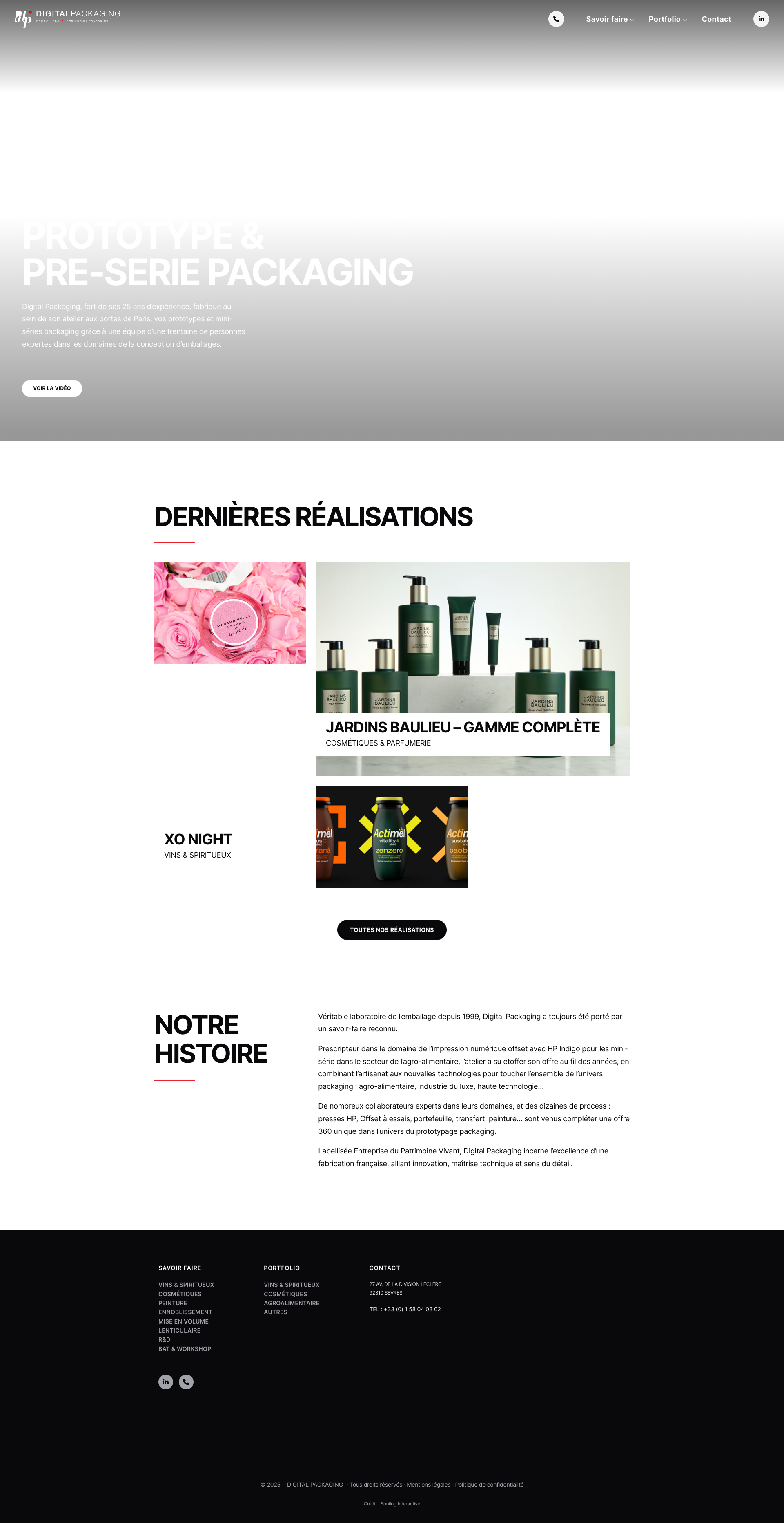 Aperçu du site