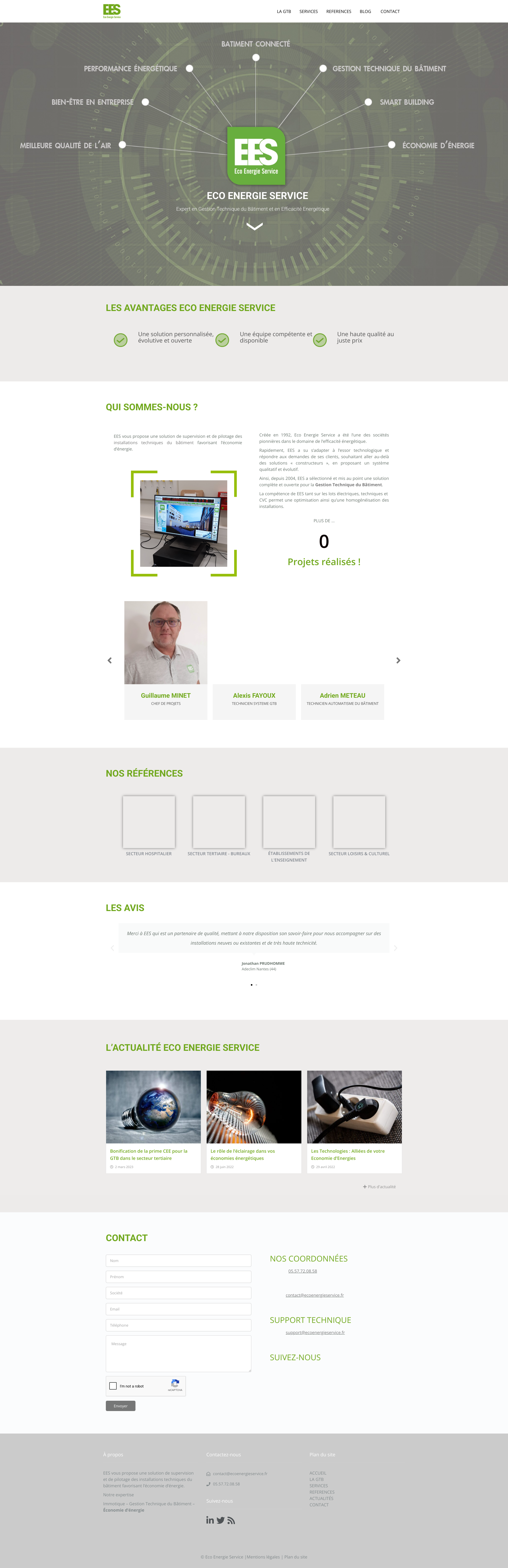 Aperçu du site
