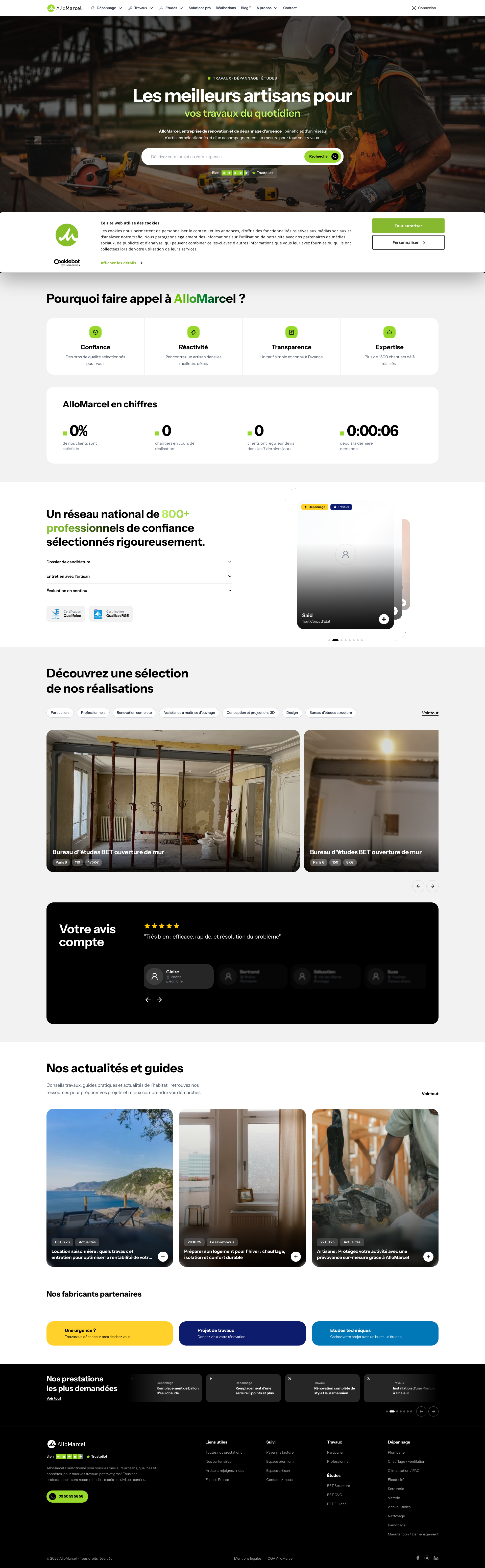Aperçu du site