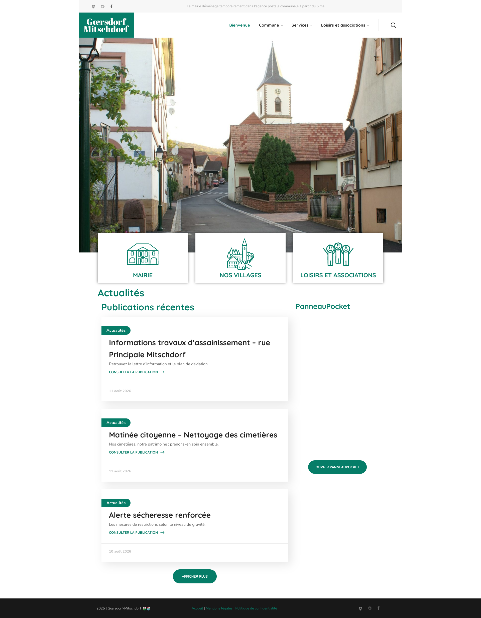 Aperçu du site