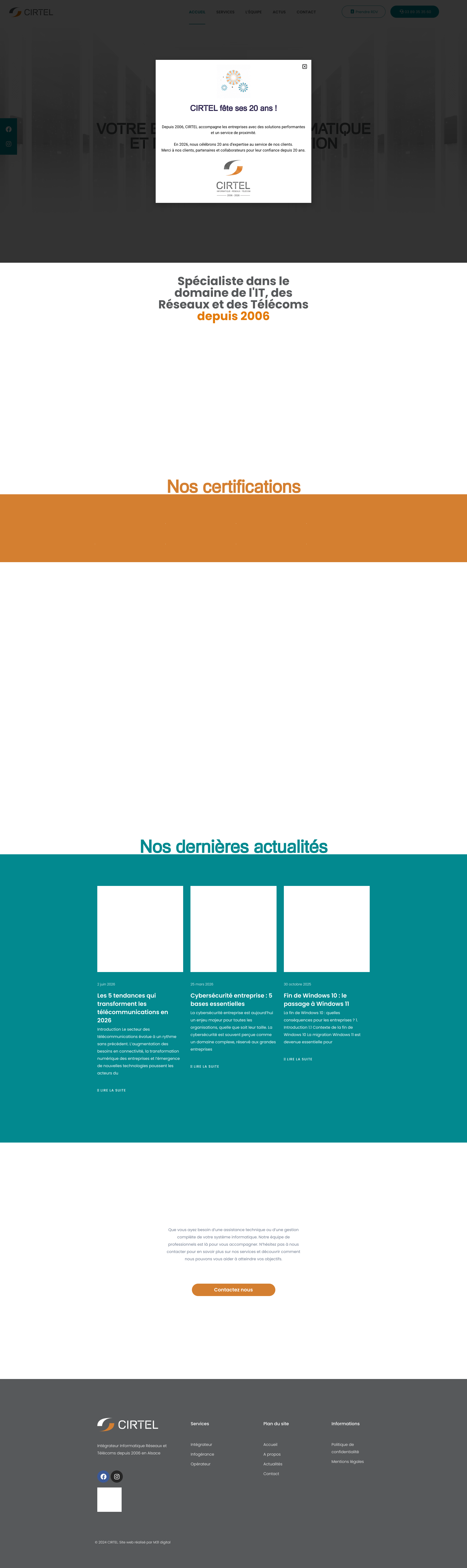 Aperçu du site