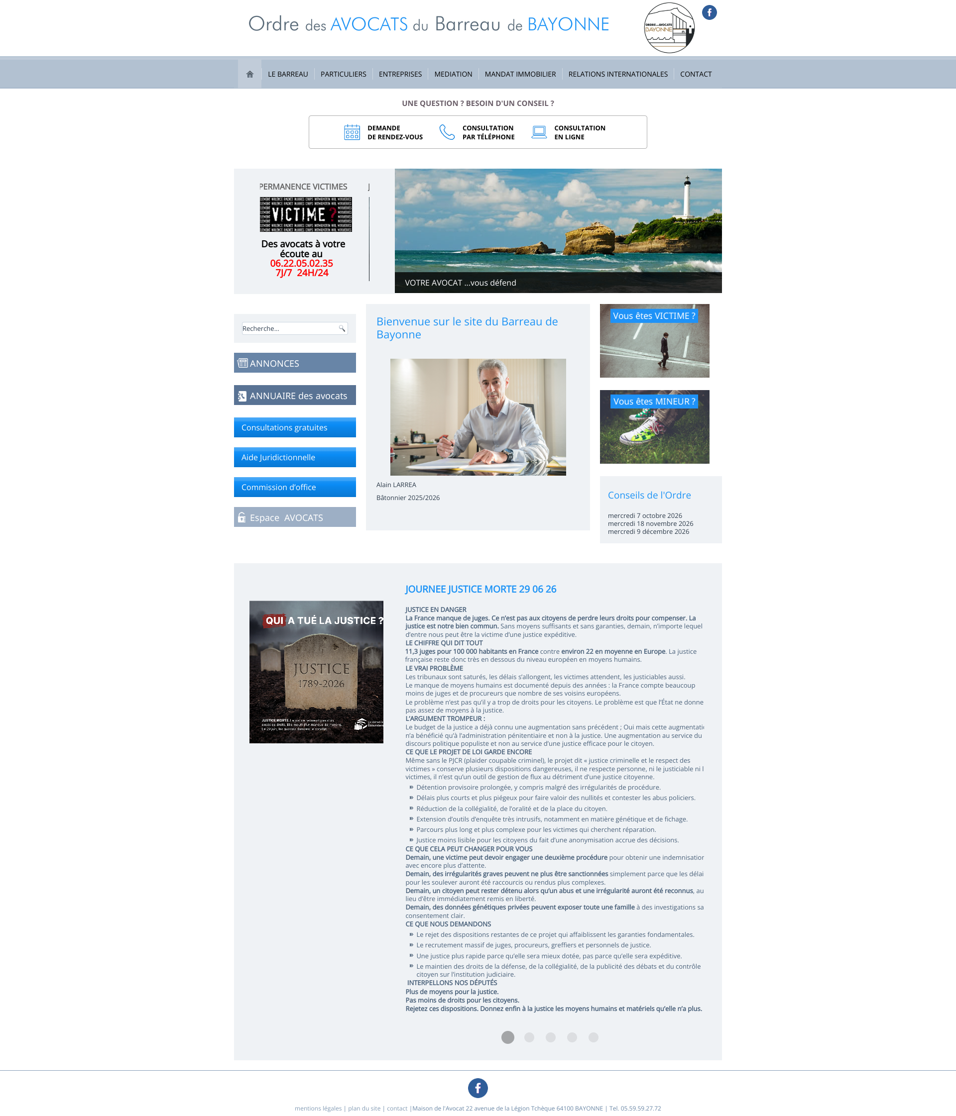 Aperçu du site