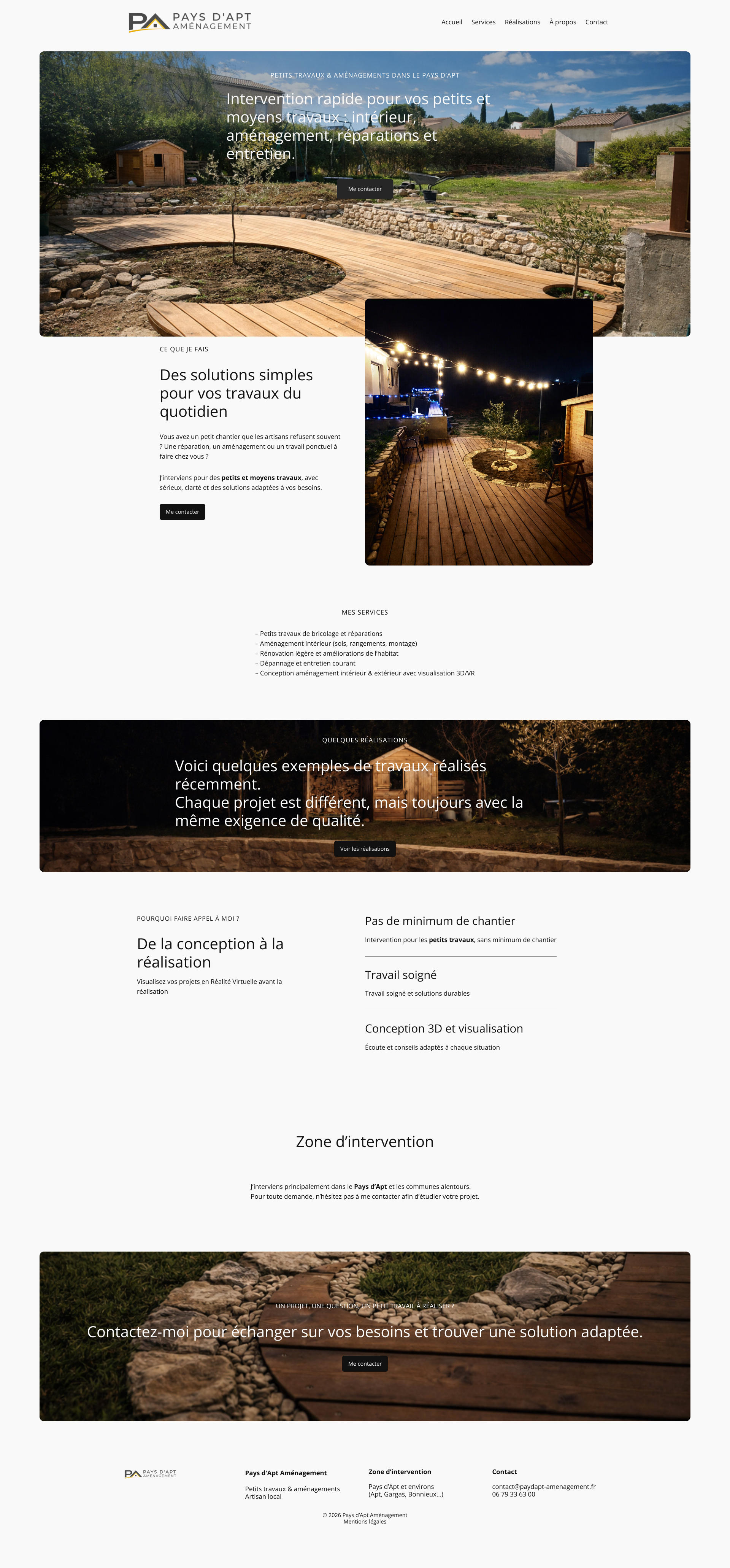 Aperçu du site