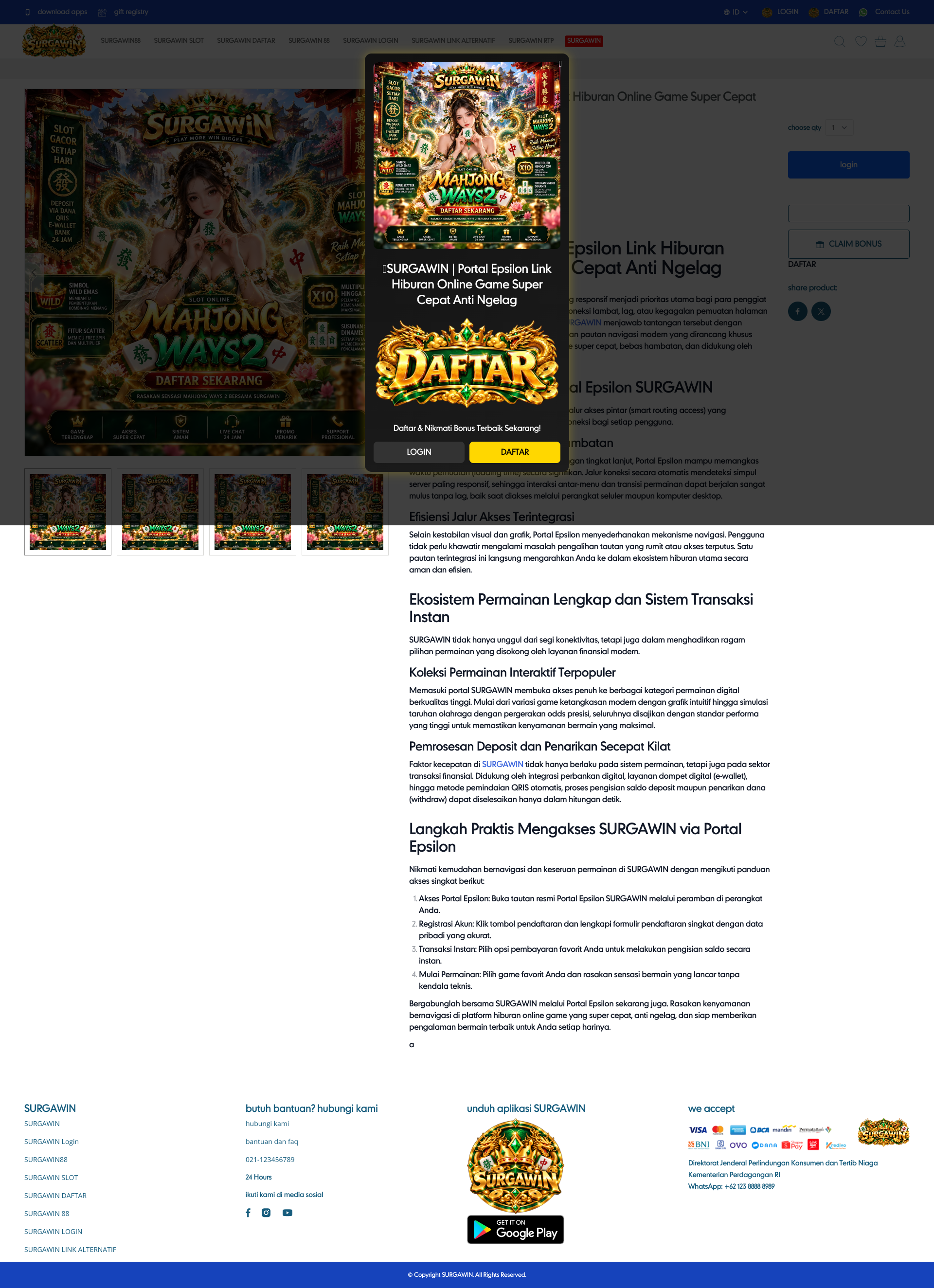 Aperçu du site