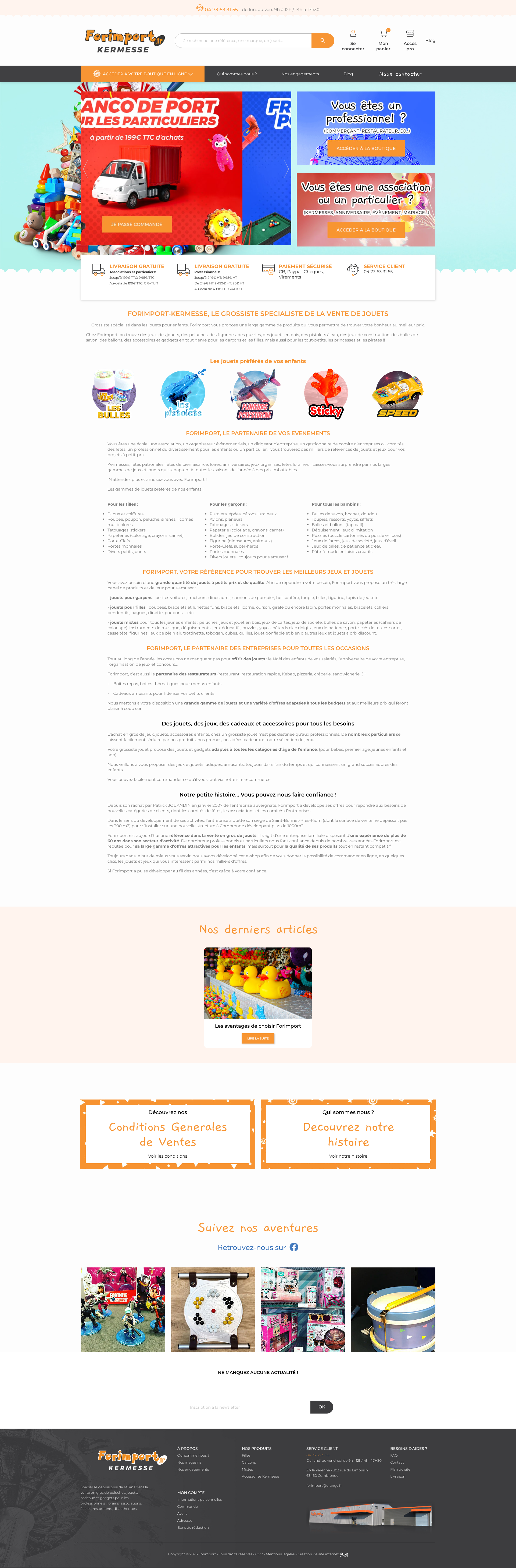 Aperçu du site