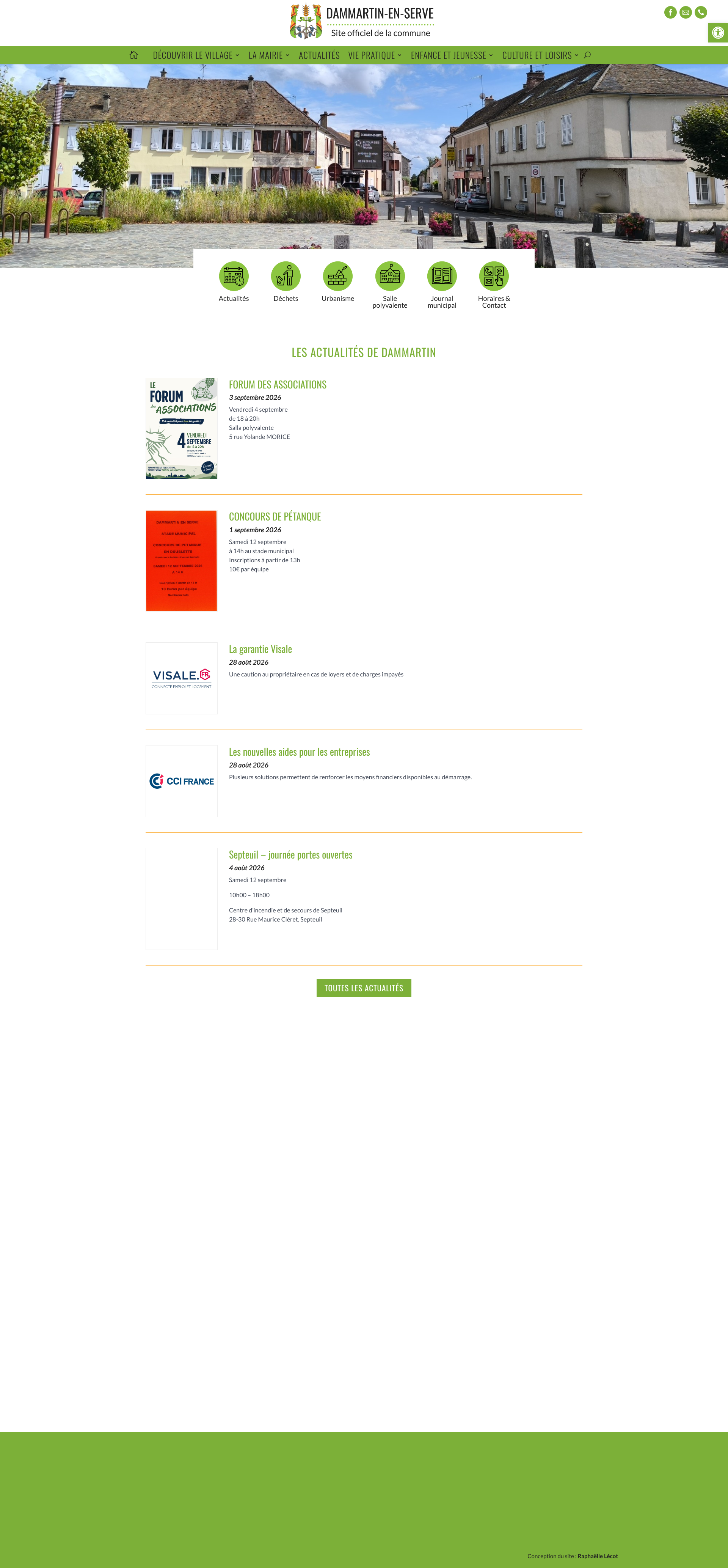 Aperçu du site