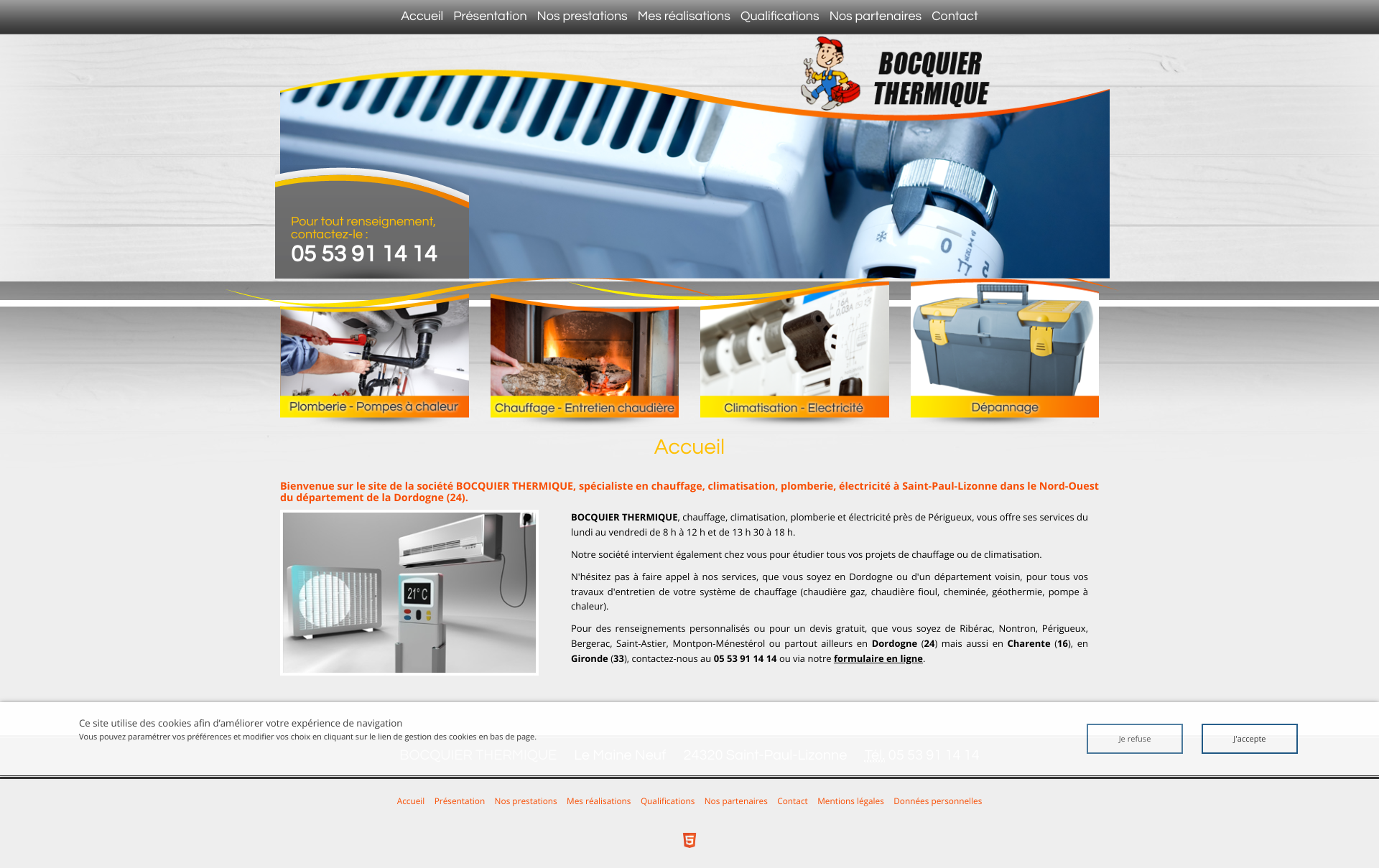 Aperçu du site